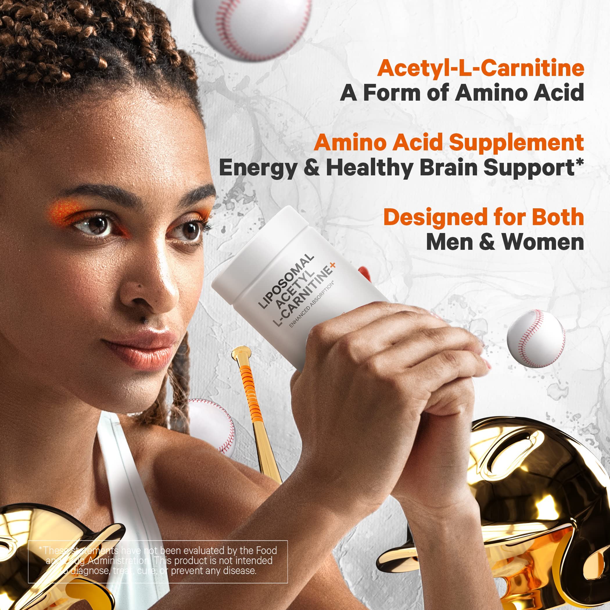 Codeage Liposomal Acetyl-L-Carnitine+ Supplement - 500 mg Acetyl-L-Carnitine per Serving - 3-Month Supply, Liposomal Delivery - Alcar Supplement - L-Carnitine - Non-GMO, Gluten-Free, 90 Capsules CodeageAu supplements