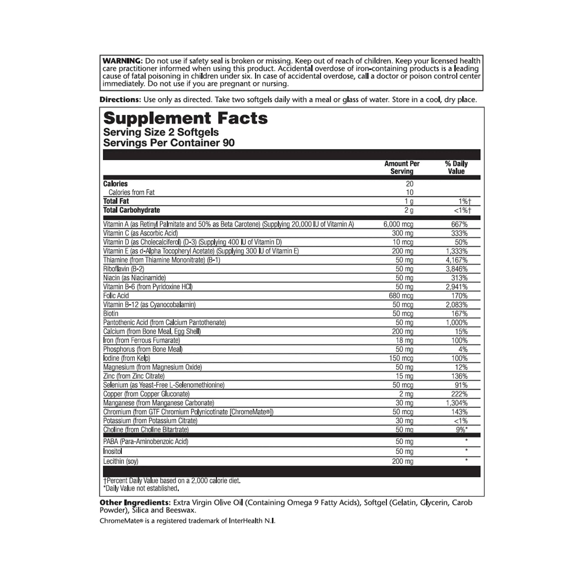 SOLARAY Provide Multivitamin | Two Daily | 180 CT SOLARAYAu supplements