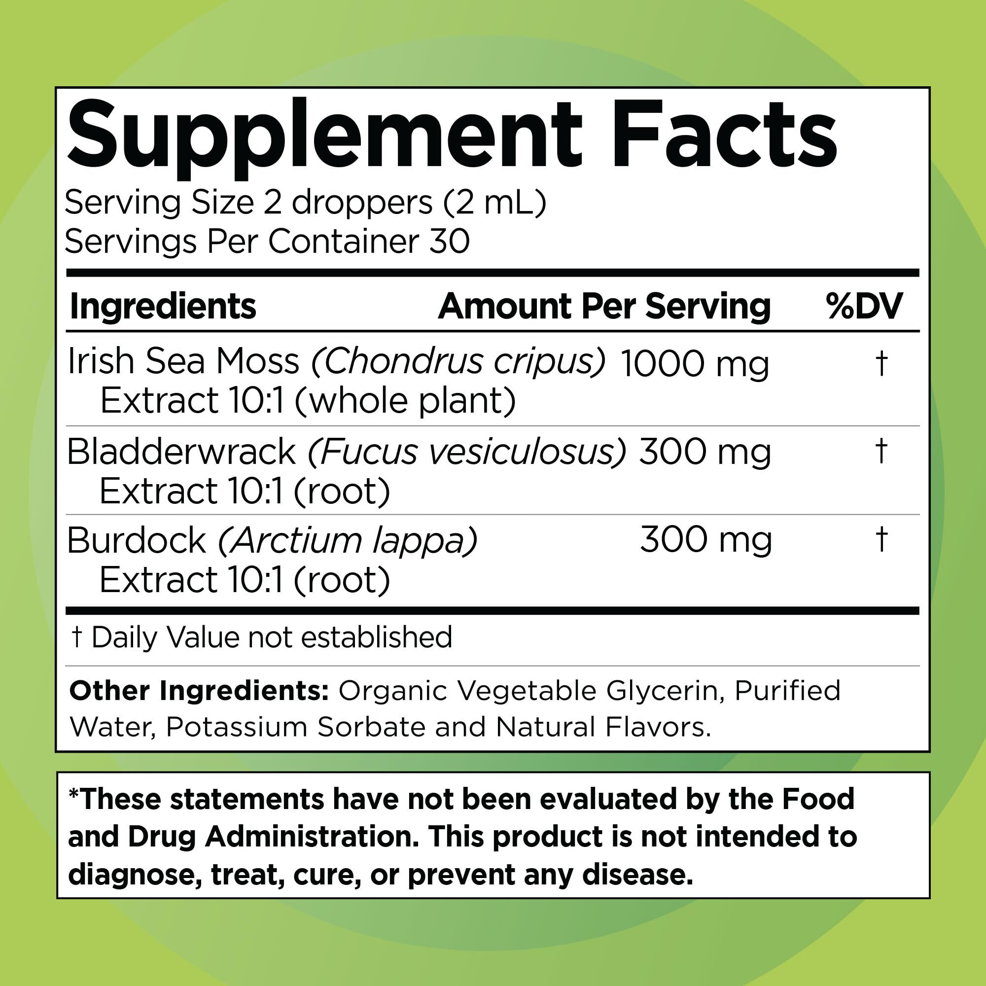 Liquid Naturals Irish Sea Moss Drops - Citrus Berry Flavor - 92+ Essential Minerals & Vitamins - Energy, Skin, Gut, Recovery - Bladderwrack and Burdock Root - 2 fl. oz Liquid NaturalsAu supplements