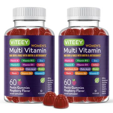 Viteey Womens Multivitamin Gummies - Immune Support - 12 in 1 Essential Vitamins & Minerals - Vitamin A, C, D3, E, B6, B12, Folic Acid, Biotin, Calcium ViteeyAu supplements