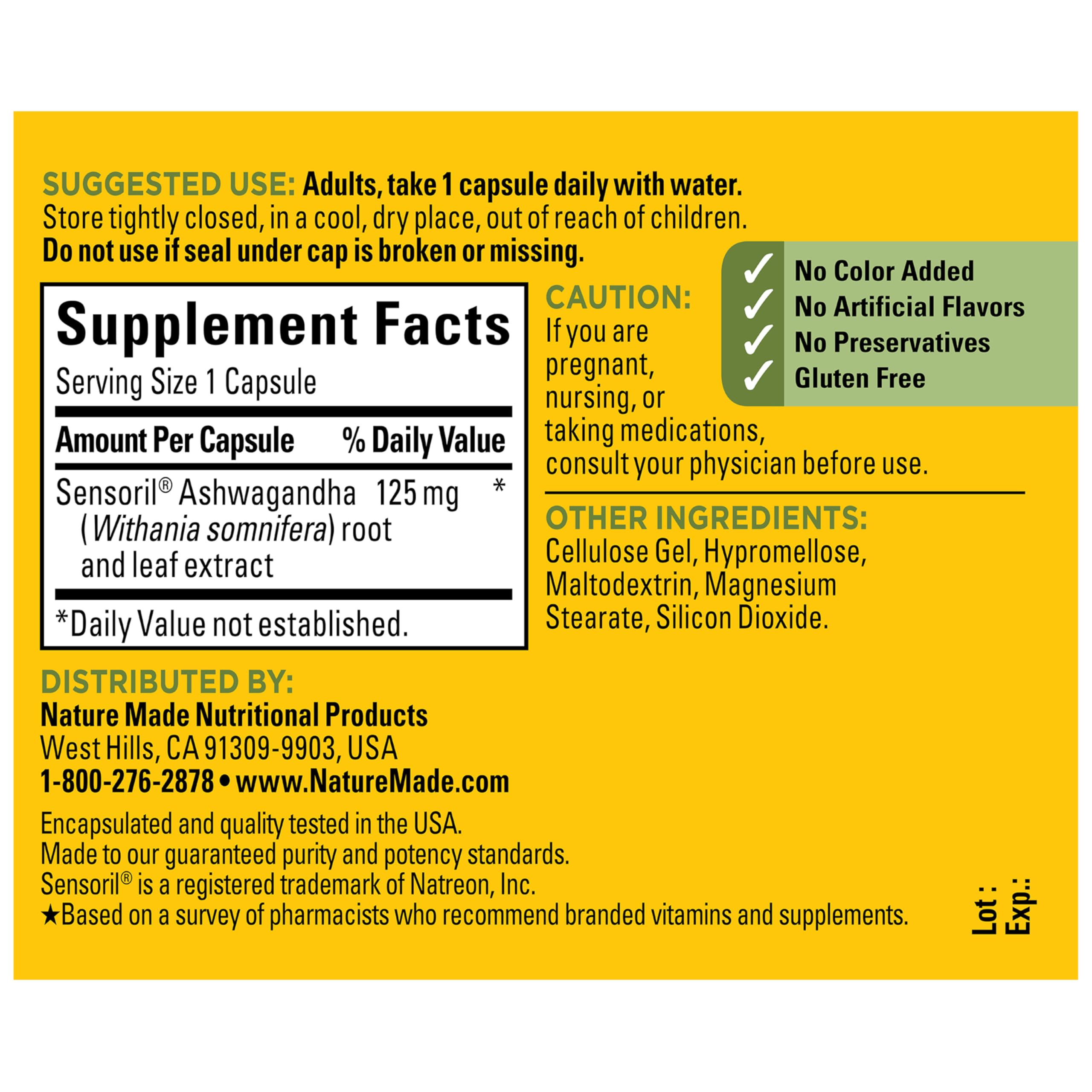Nature Made Ashwagandha Capsules 125mg for Stress Support, Ashwagandha Supplements, 60 Capsules, 60 Day Supply Nature MadeAu supplements