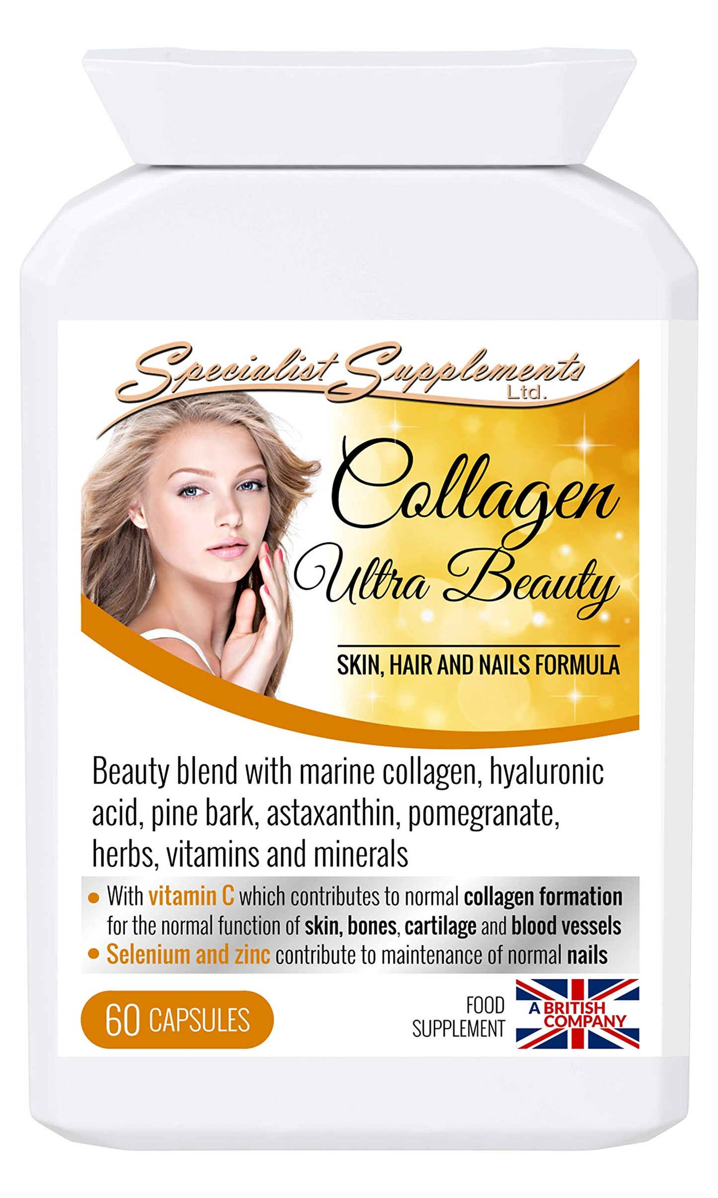 Specialist Supplements Collagen Ultra Beauty Marine Collagen, Hyaluronic Acid, Vitamin, Mineral Specialist SupplementsUS supplements