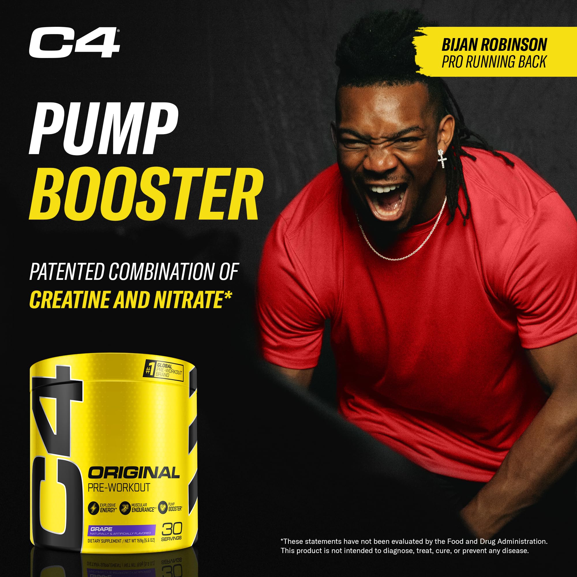 Cellucor C4 Original Pre Workout Powder Grape Sugar Free Preworkout Energy CellucorUS supplements