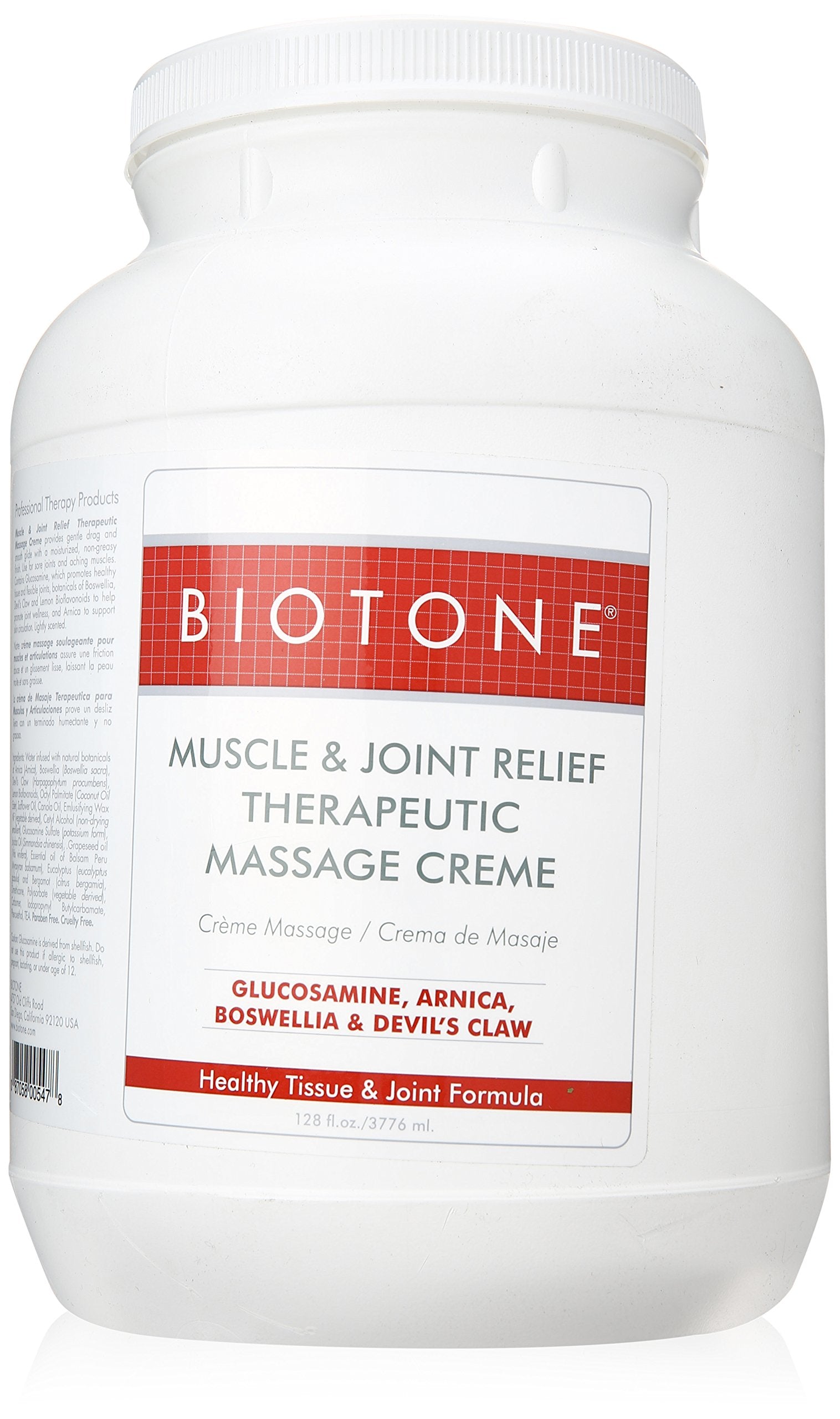 Biotone Muscle & Joint Therapeutic Massage Creme 1Gallon BIOTONEAu supplements