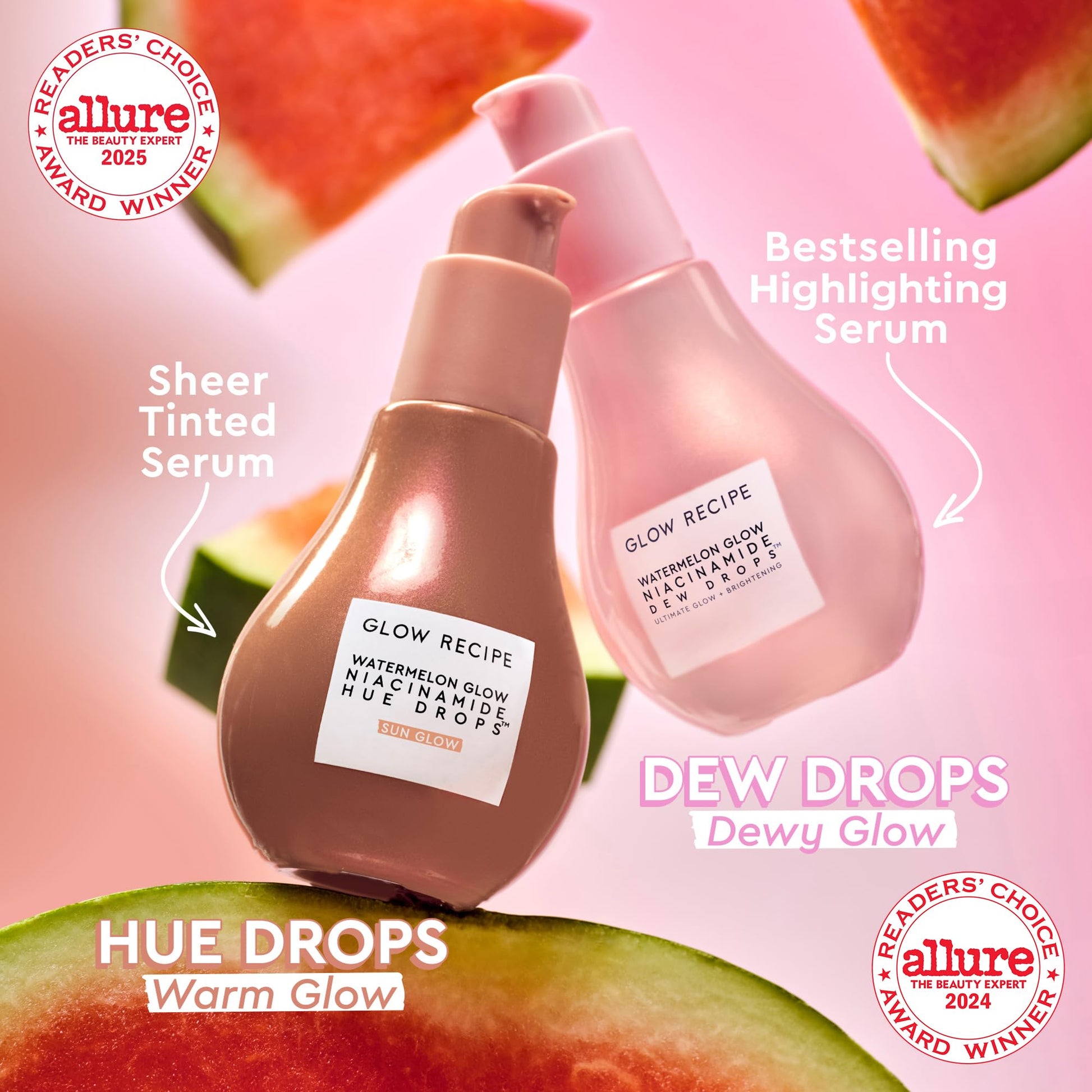 Glow Recipe Hue Drops Bronzing Drops, Tinted Face Serum, Glow Primer + Liquid Highlighter, Niacinamide + Hyaluronic Acid, Radiant Warm Glow, Sunglow (40ml) Glow RecipeAu supplements