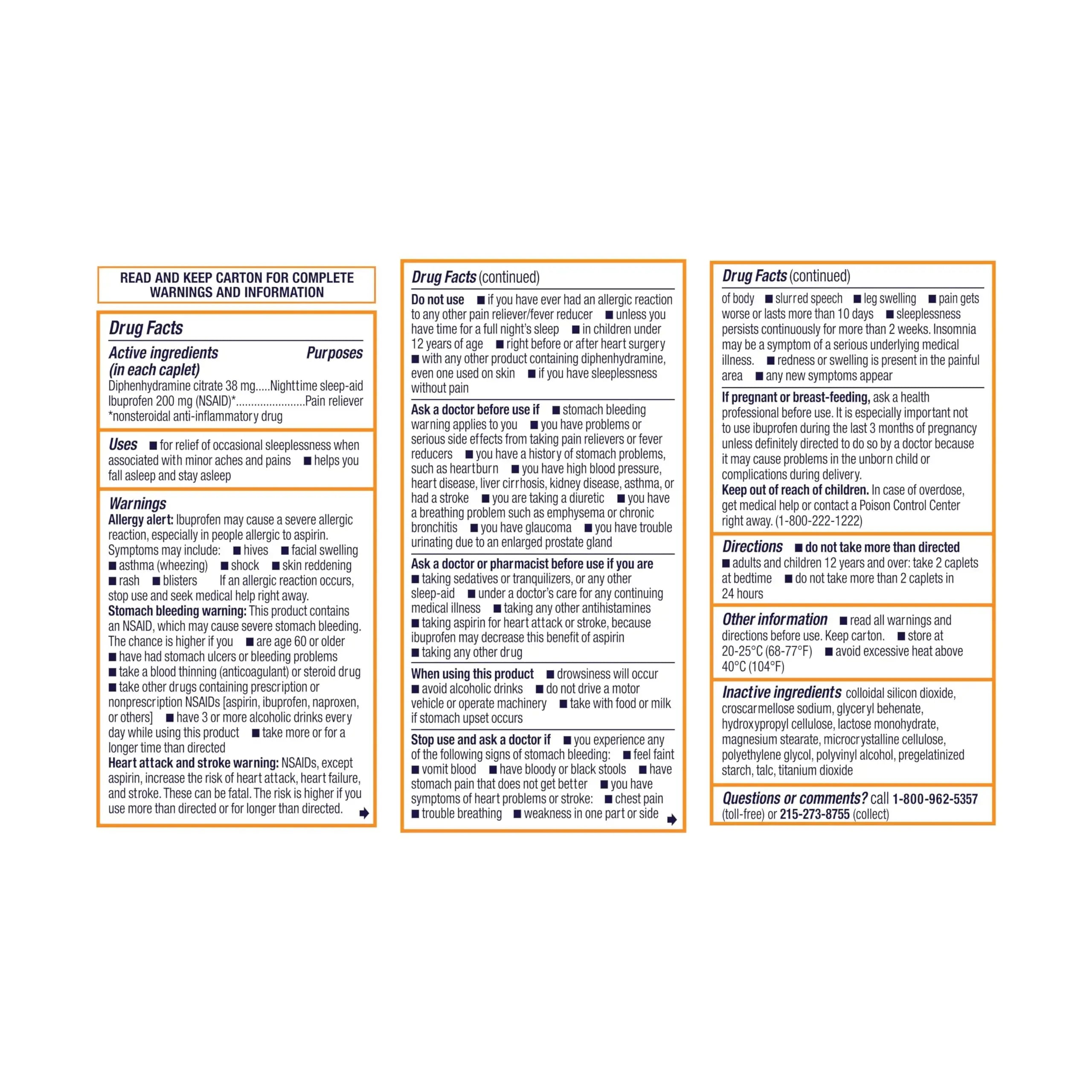 Motrin PM Caplets with 200 mg Ibuprofen & 38 mg Diphenhydramine Sleep Aid, Nighttime Pain Reliever for Minor Aches & Pains, Bulk, 80 ct MotrinAu supplements