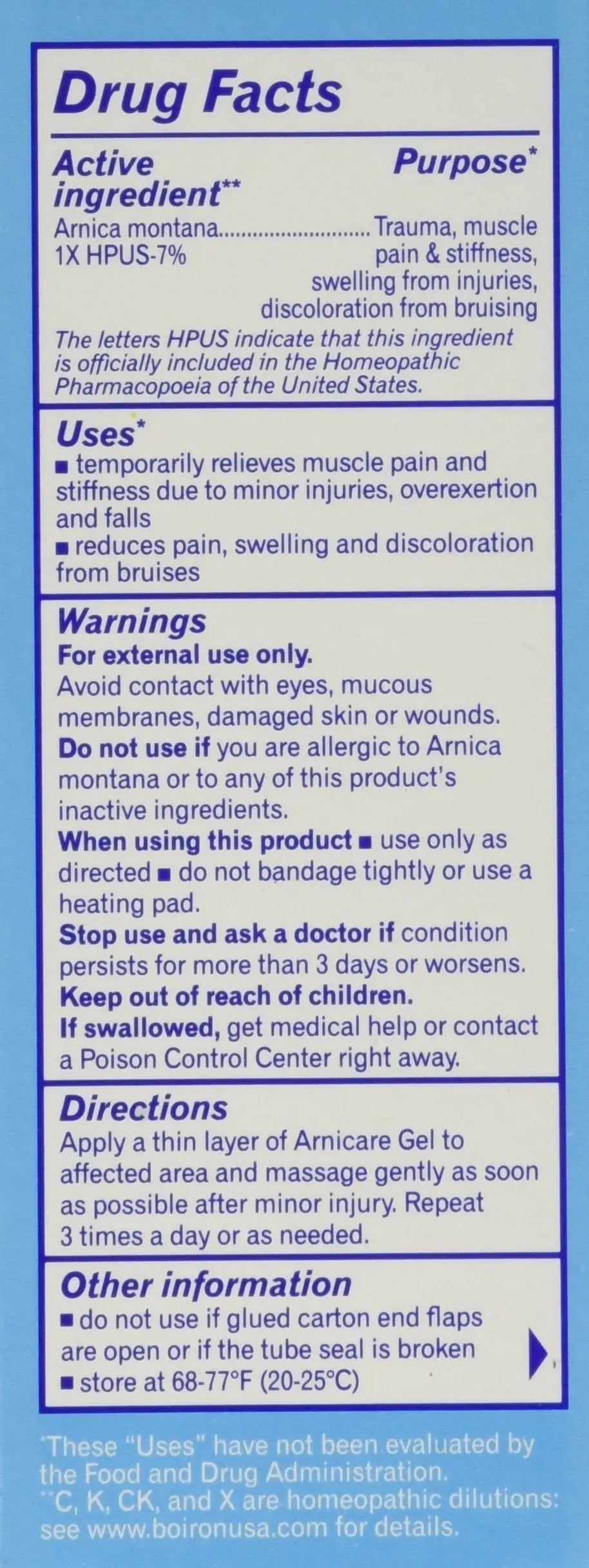 Boiron Arnicare Arnica Gel, 2.6 Ounce (Pack of 3) Friendshop 2016Au supplements