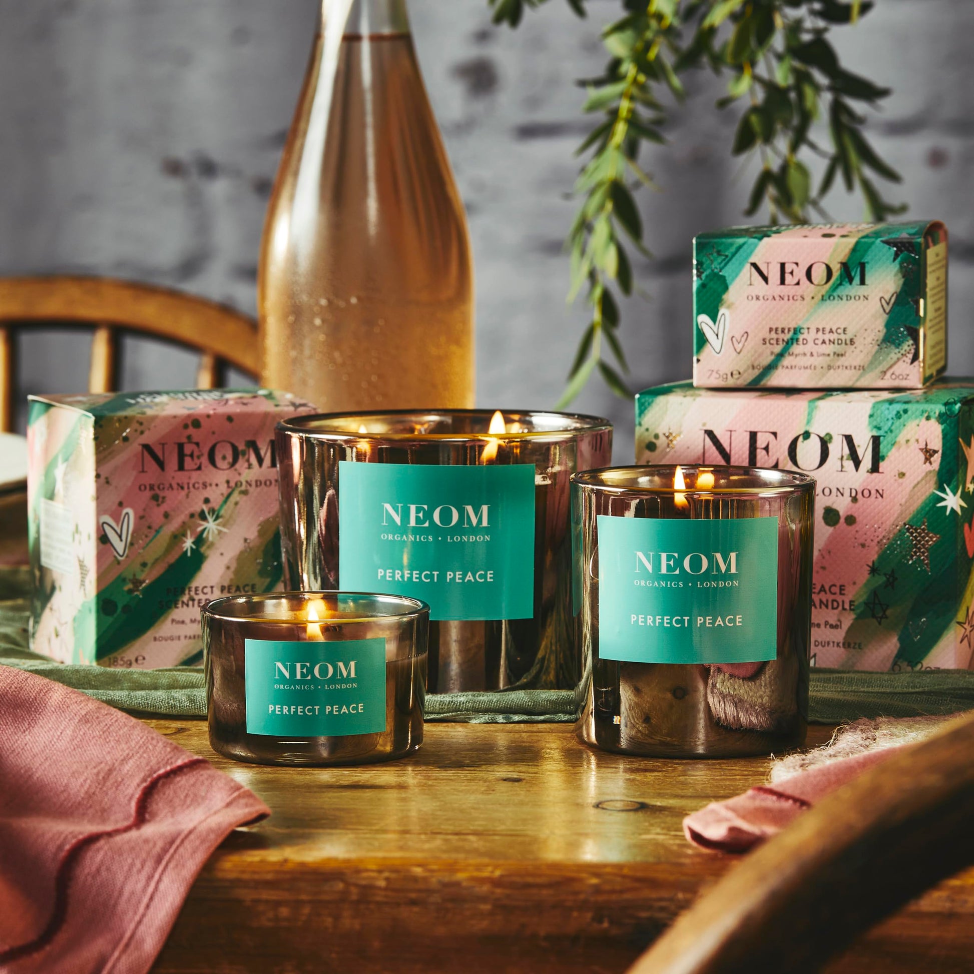 NEOM- Perfect Peace Luxury Scented Candle | Pine, Myrrh & Lime Peel | Christmas Gift… (1 Wick) NeomAu supplements