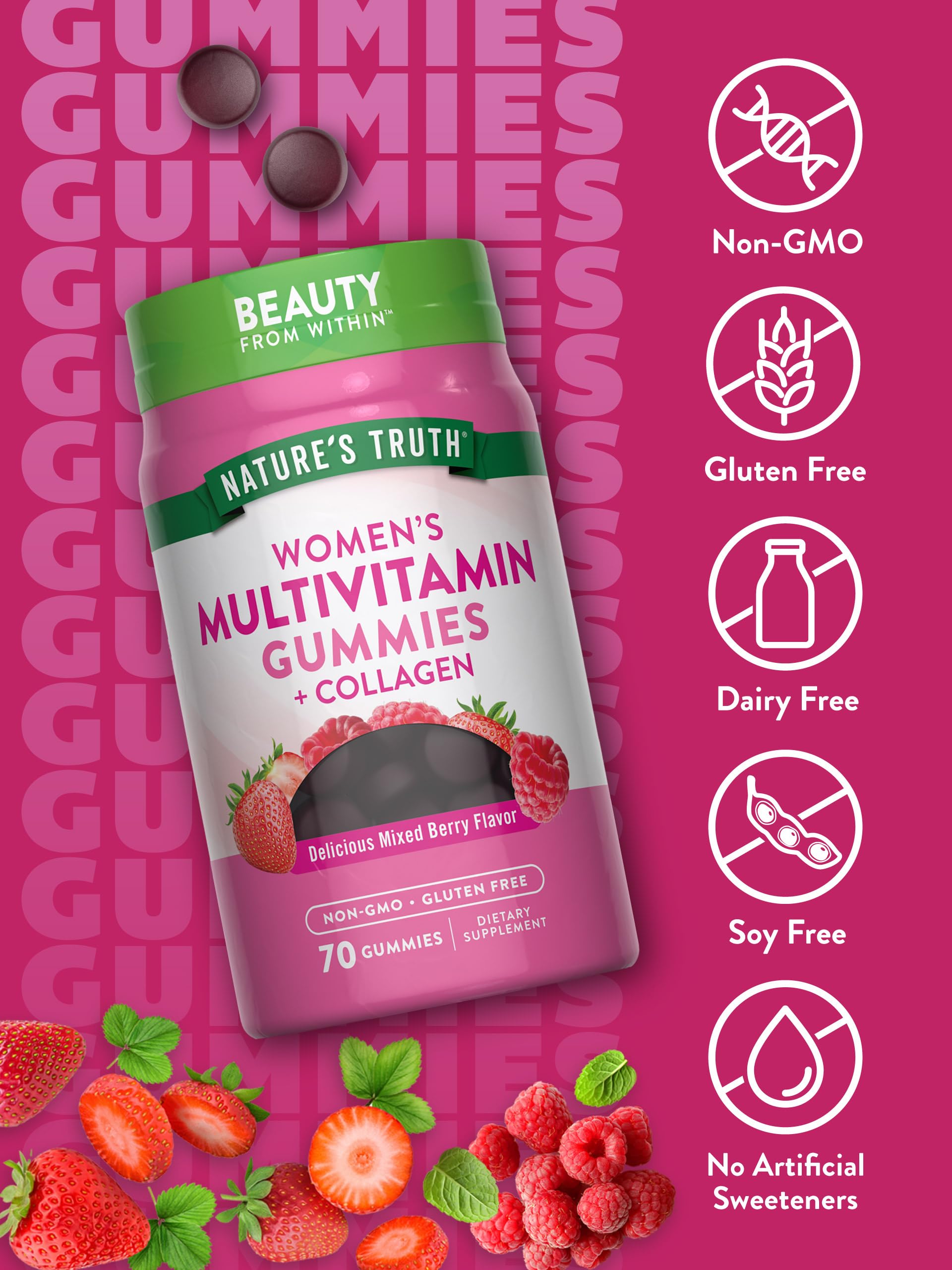 Nature's Truth Womens Multivitamin Gummies Plus Collagen & Biotin | 70 Count | Non-GMO & Gluten Free Supplement Nature's TruthAu supplements