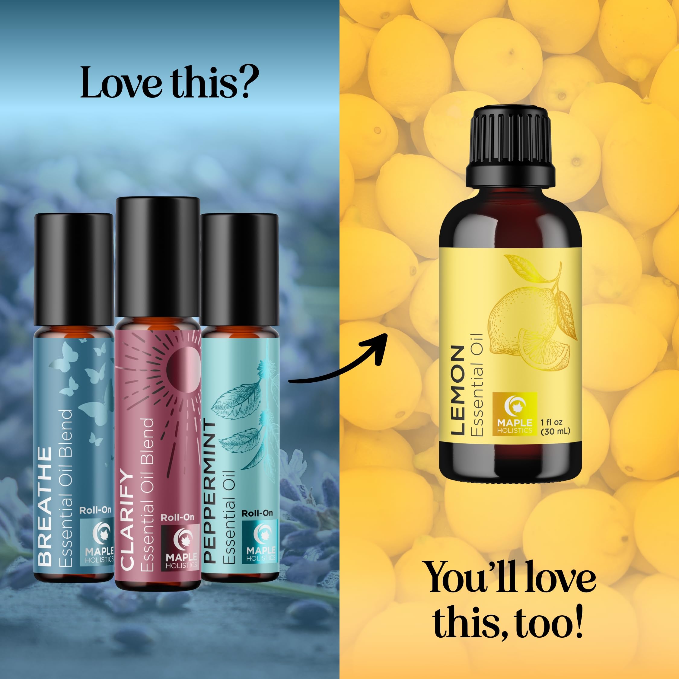 Headache Roll on Essential Oils - Aromatherapy Essential Oils Sets Variety Pack with Peppermint Clarify Maple HolisticsAu supplements