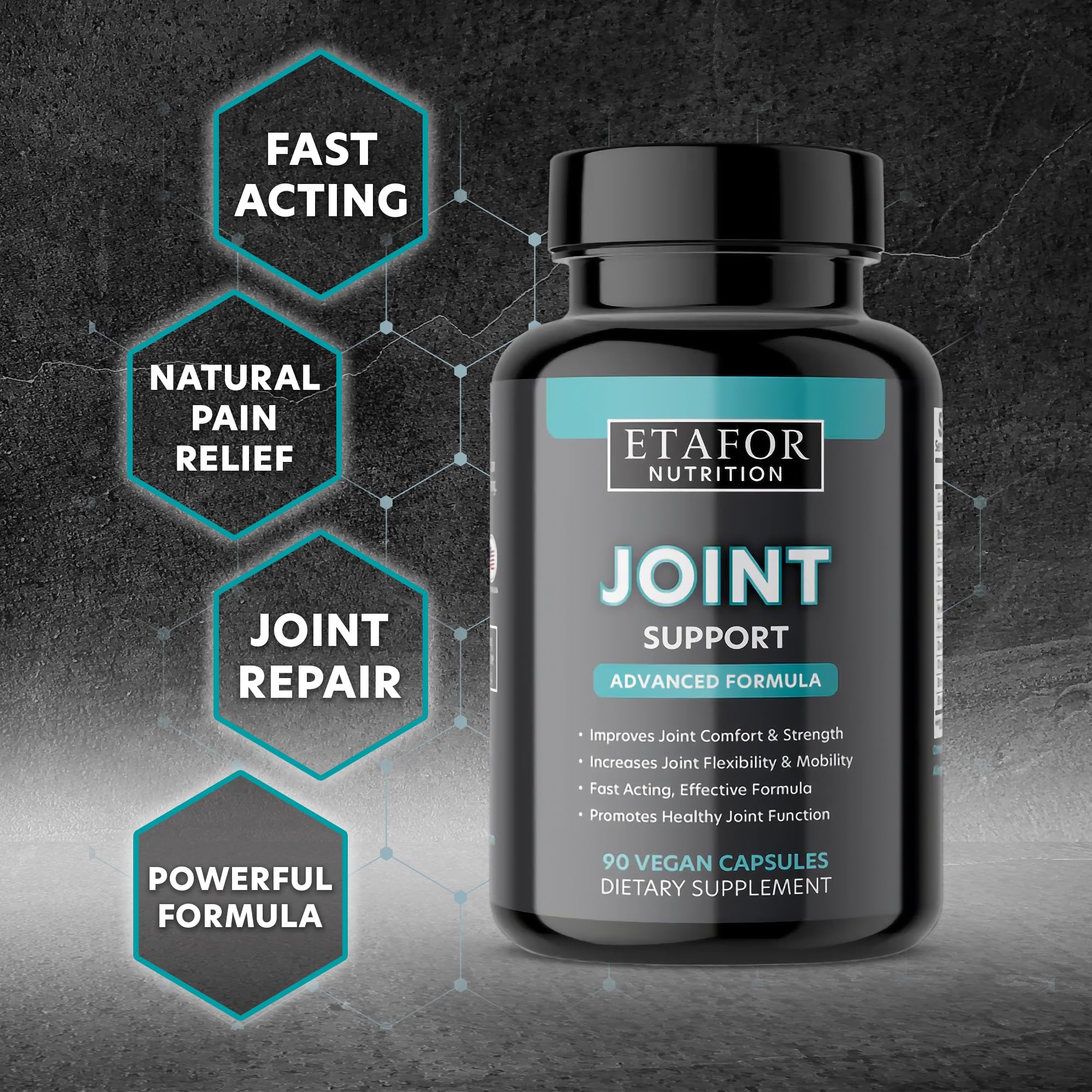 ETAFOR Joint Support Supplement - Joint Health Supplement with Glucosamine, Boswellia Serrata, Turmeric and Black Pepper Extract ETAFORAu supplements