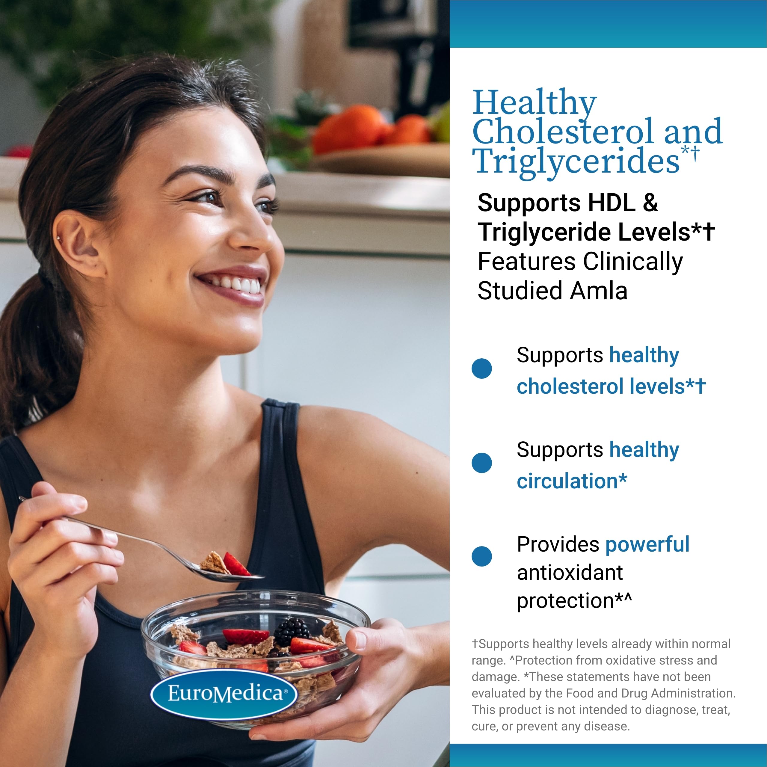EuroMedica Healthy Cholesterol and Triglycerides - Antioxidant Supplement for Immune & Heart Support - Supplement to Aid Healthy Cholesterol & Triglyceride - 60 Capsules, 2 Pack (120 Capsules) EuroMedicaAu supplements