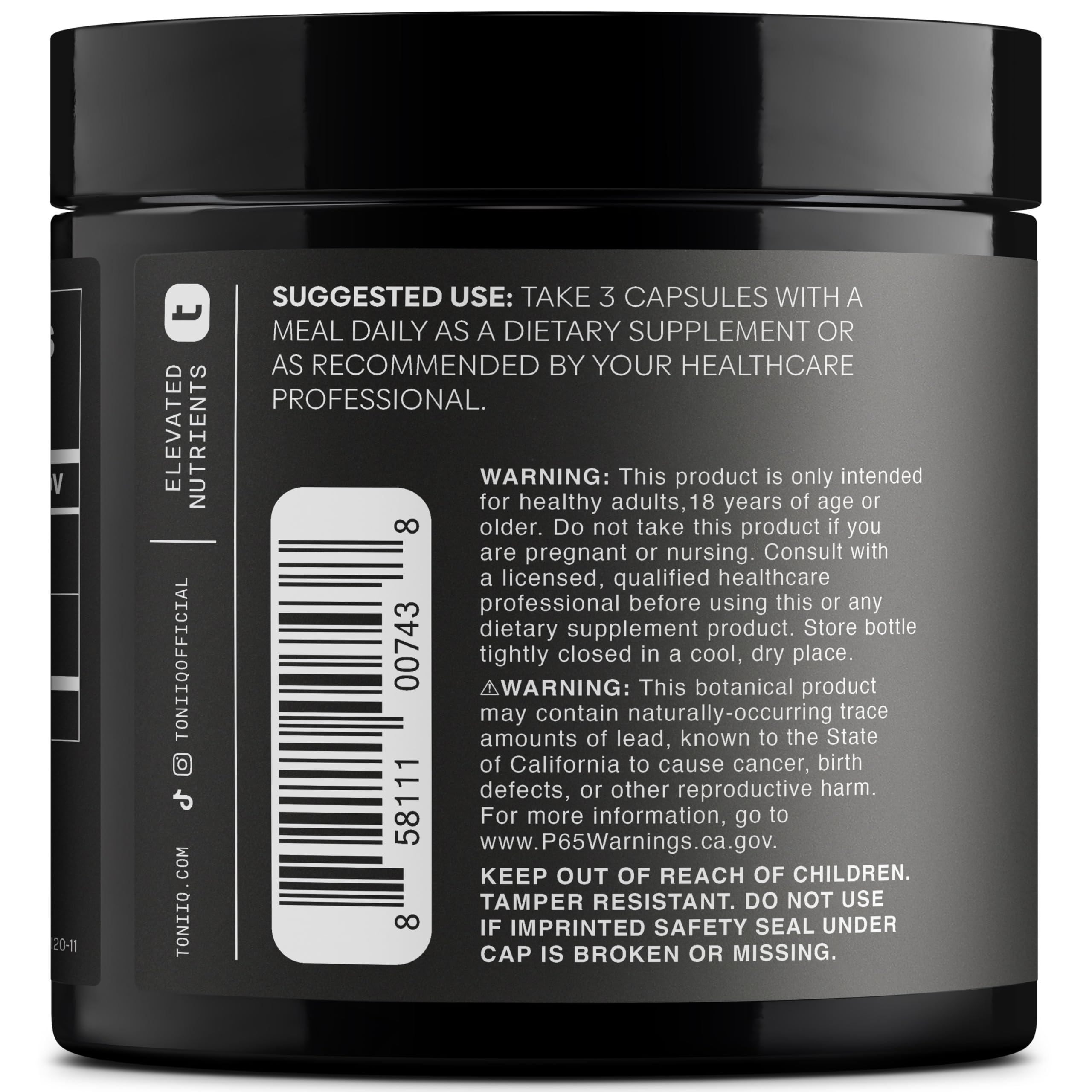 Toniiq Apple Cider Vinegar Capsules - Ultra High Potency 2,010mg Formula with 20% Acetic Acid & Cayenne Pepper - Made with The Mother - Third-Party Lab Tested - 120 Capsules ToniiqAu supplements
