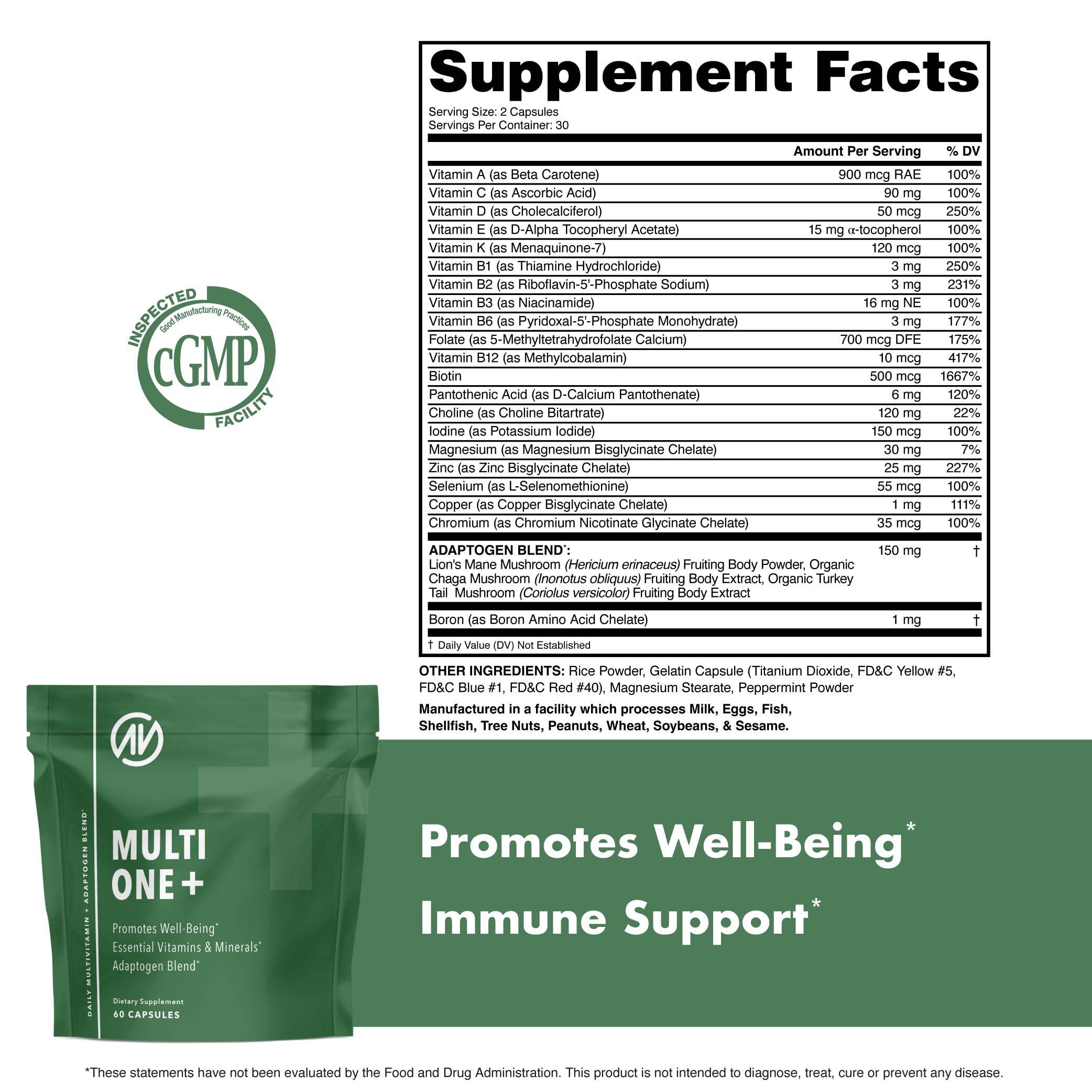 MultiOne Men & Women’s Daily Multivitamin - Essential Nutrients and Minerals for Optimal Health (60 Capsules) NutraOneAu supplements