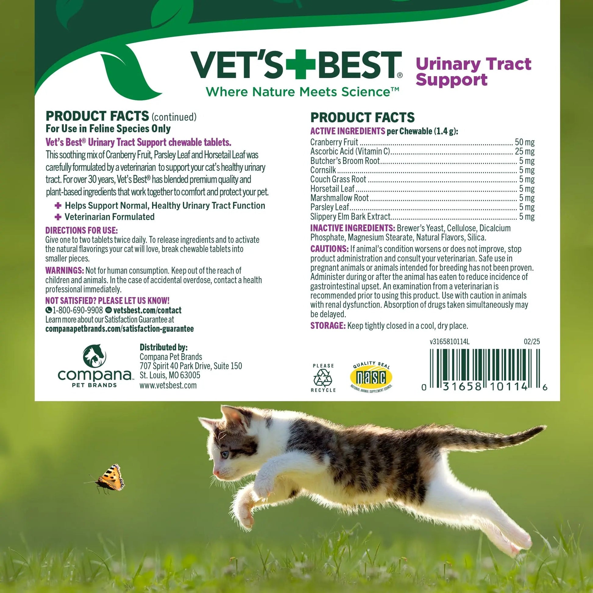 Vet's Best Cat Urinary Supplement, Urinary Tract Support Chewable for Cats, Supports A Healthy Urinary Tract in Cats, 60 Chewable Tablets Vet's BestAu supplements