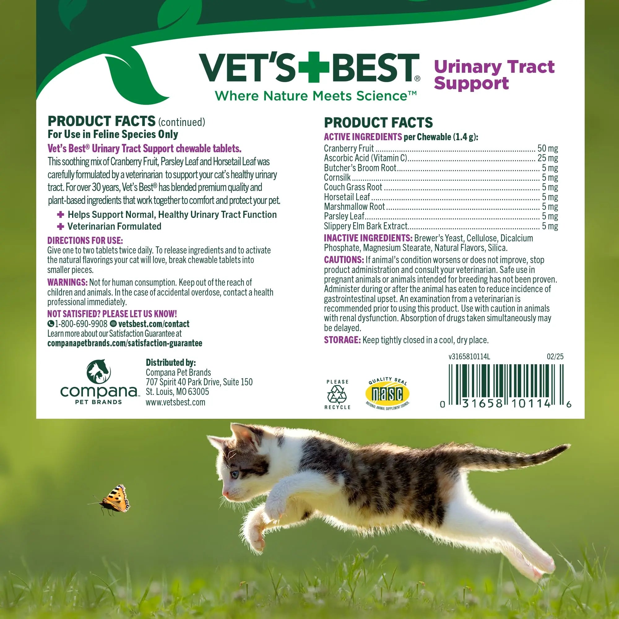 Vet's Best Cat Urinary Supplement, Urinary Tract Support Chewable for Cats, Supports A Healthy Urinary Tract in Cats, 60 Chewable Tablets Vet's BestAu supplements