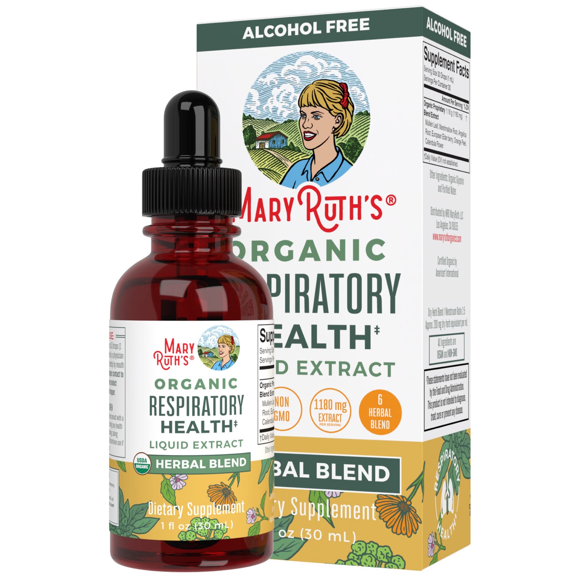 MaryRuth's | USDA Organic Respiratory Health Herbal Supplement Extract MaryRuth OrganicsAu supplements