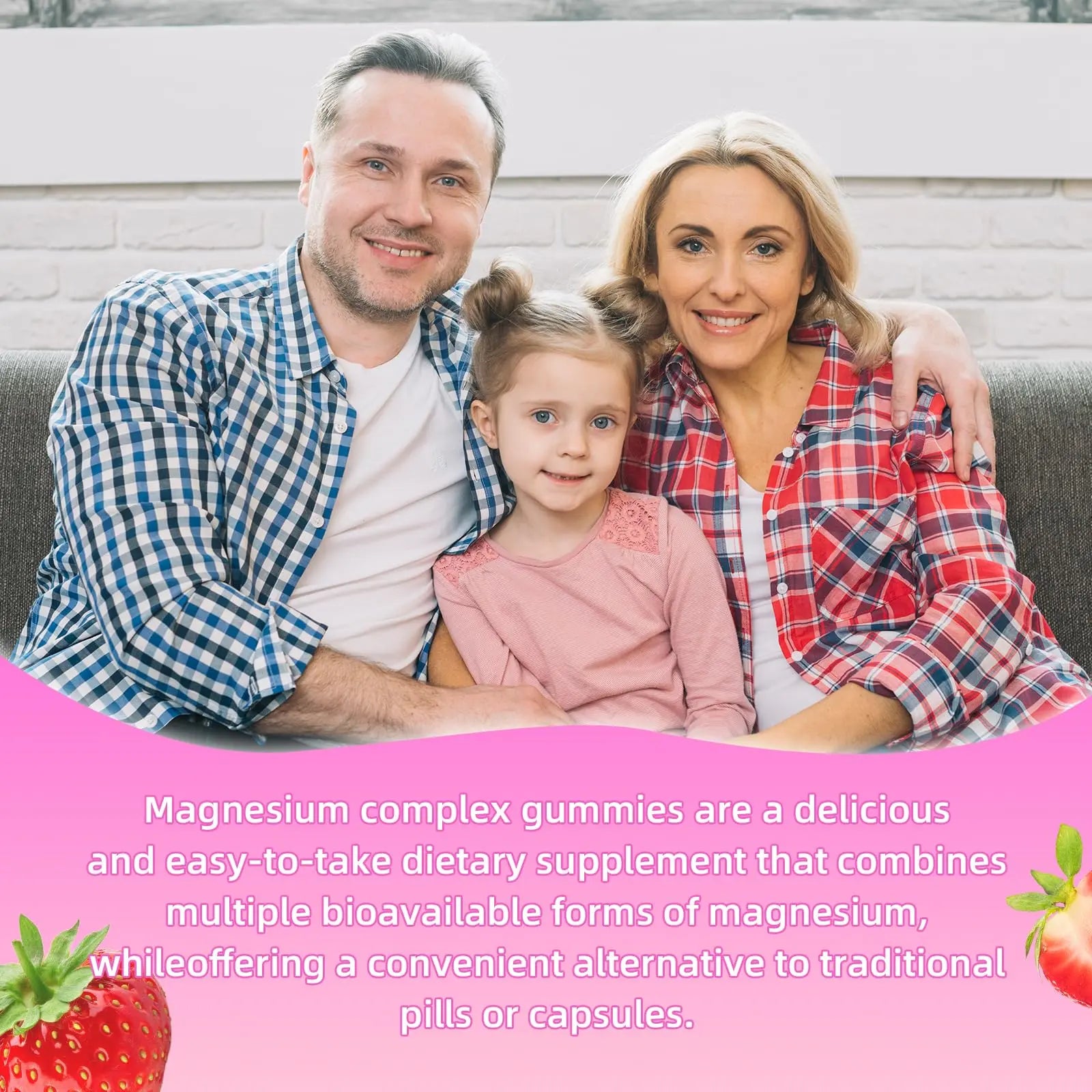softbear Magnesium Complex Gummies for Women & Men & Kids, 8 in 1 Magnesium Complex Supplement 1000mg-Magnesium Glycinate,Citrate,Malate Supports Calm, Zzz, Muscle Cramp, Strawberry Flavor 120 Count softbearnz supplements