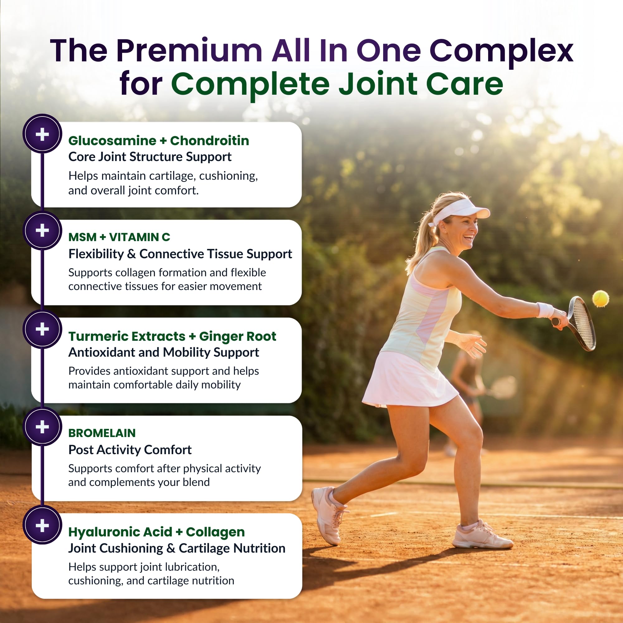 ForestLeaf Glucosamine Chondroitin MSM Joint Supplement Complex - 1200mg - 120 Caps ForestLeafAu supplements