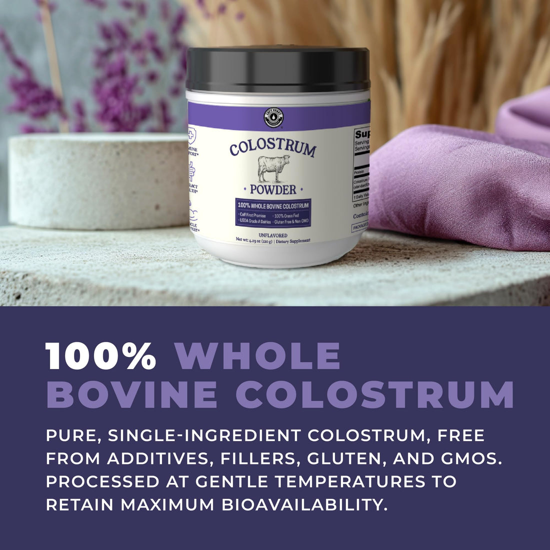 Colostrum Powder – USA Sourced Bovine Colostrum for Humans for Immune Support, Gut Health, Muscle Recovery - Single Ingredient, No Additives, Grass Fed, Non-GMO Colostrum Supplement for Women and Men Left Coast PerformanceAu supplements