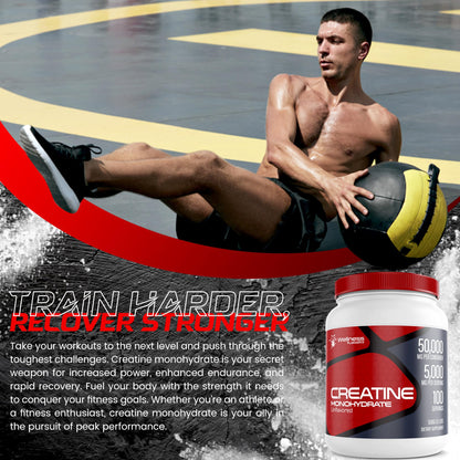 Creatine Monohydrate Powder - 5000mg Micronized for Muscle Growth, Enhanced WELLNESS LABSRXUS supplements