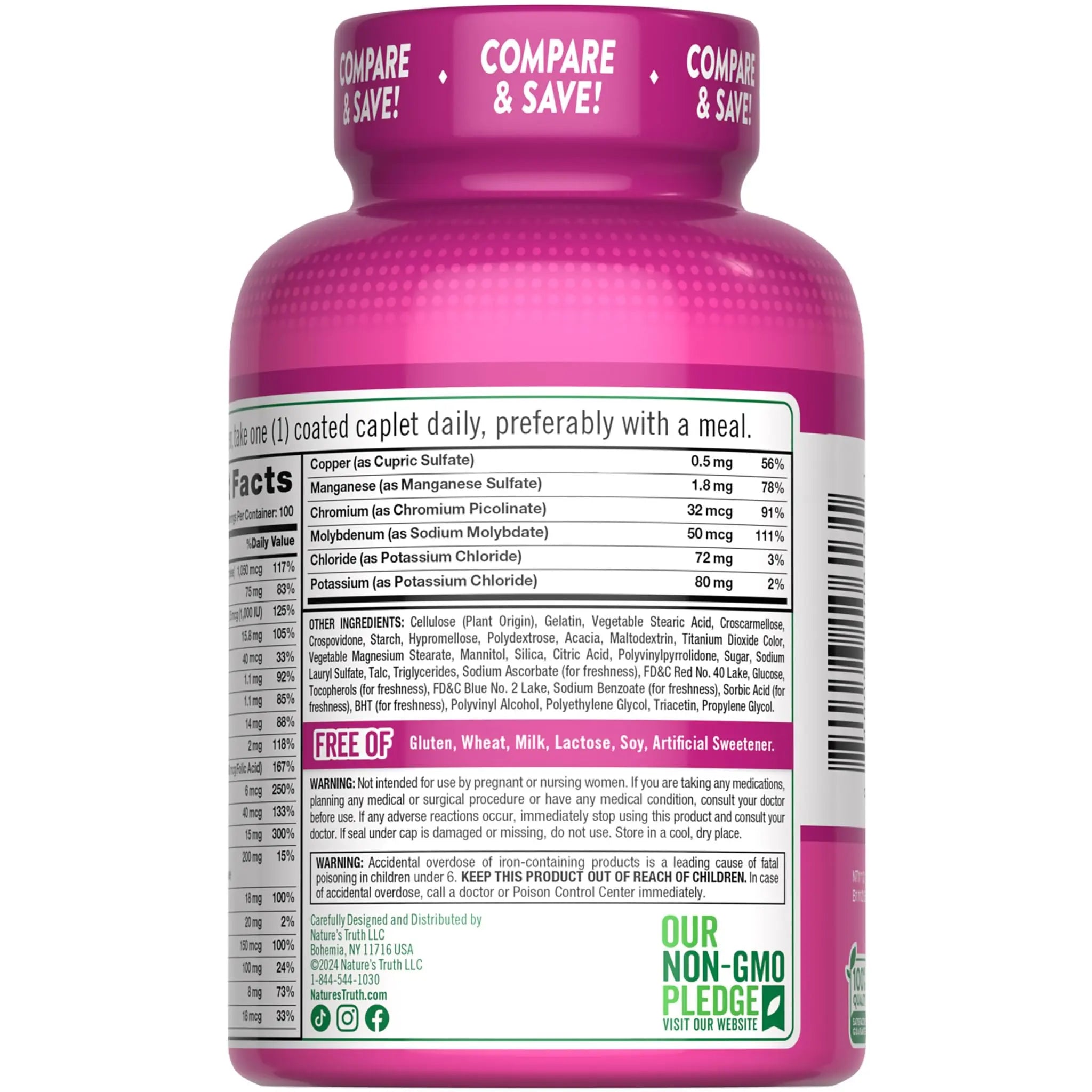 Nature's Truth Multivitamin for Women with Iron | 100 Pills | Non-GMO & Gluten Free Supplement | ABC Complete Nature's TruthAu supplements