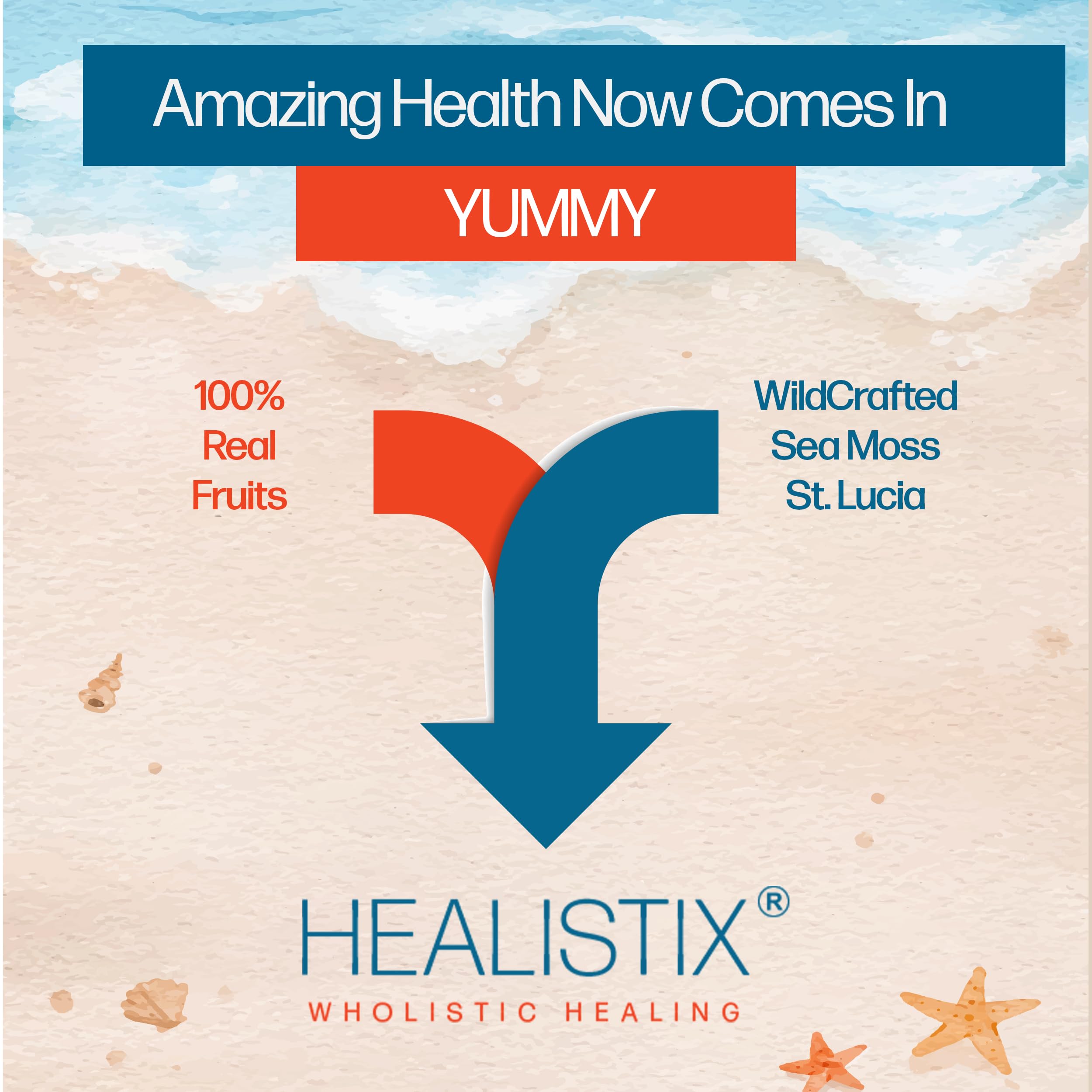 Healistix Irish Sea Moss Gel- St Lucia Wildcrafted Seamoss Gel, Packed with 92 Vitamins HX HEALISTIXAu supplements