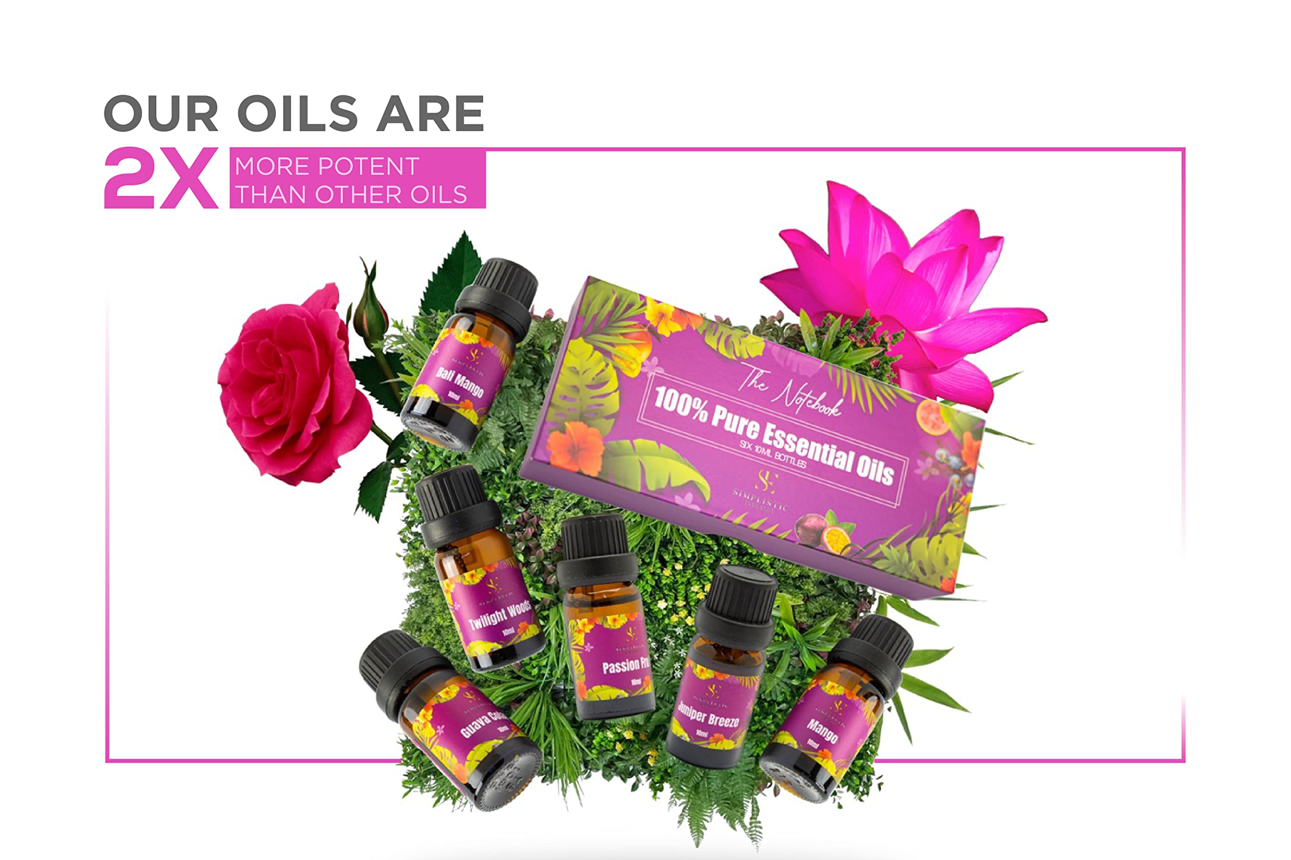 Simplistic Elegance Essential Oils Set - Top 6 Natural Aromatherapy Oils for Diffusers Humidifier Massage Simplistic EleganceAu supplements