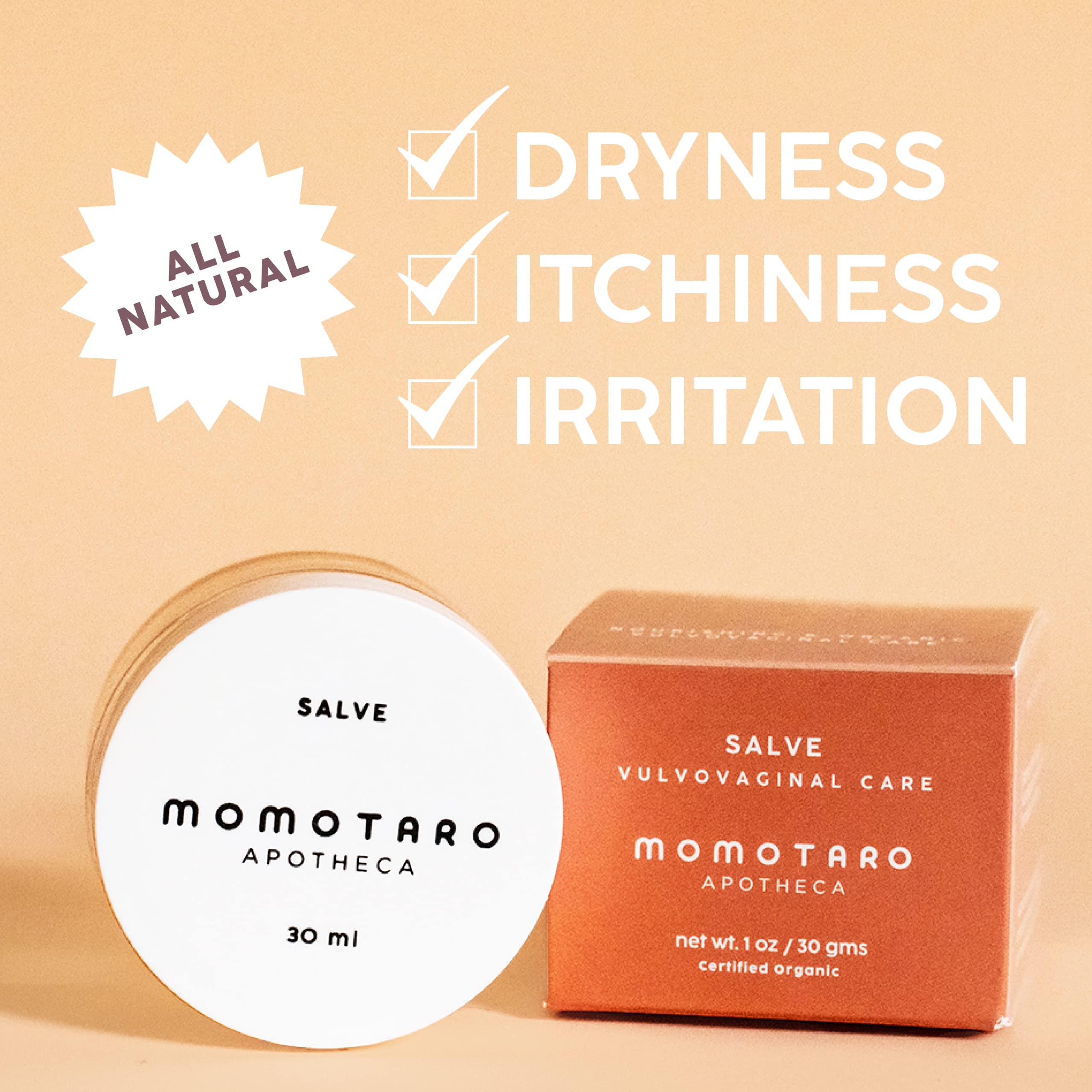 MOMOTARO APOTHECA Vaginal Moisturizer, Organic Vulva Salve - Intimate Soothing Balm MOMOTARO APOTHECAAu supplements