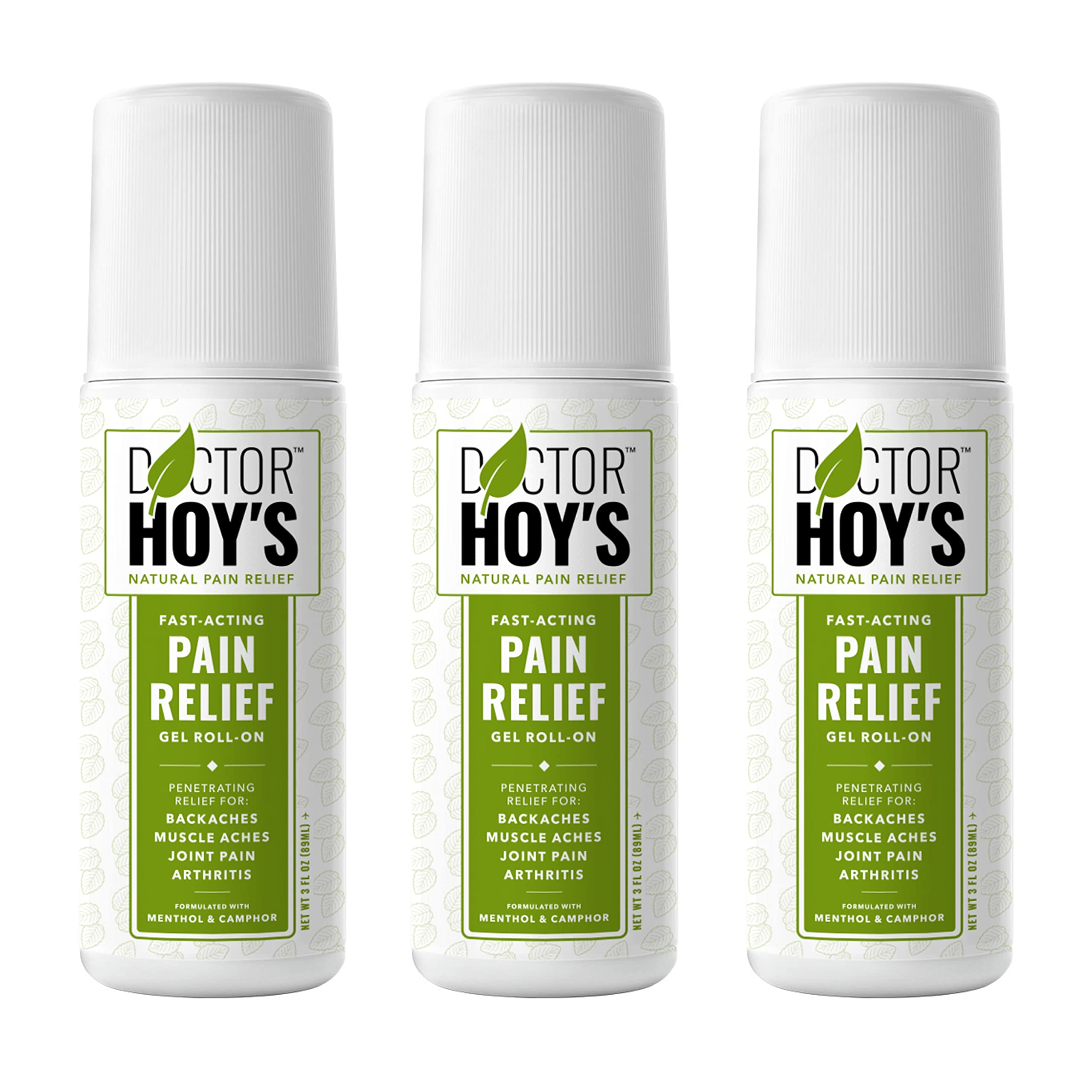 DOCTOR HOY'S Natural Pain Relief Gel, Water Based with Arnica, Anti-Inflammatory, Clean, Safe and Effective Natural Pain Relief, 3 oz. Roll-On, 3pk DOCTOR HOY'SAu supplements