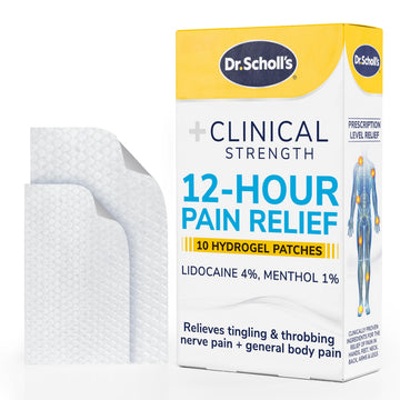 Dr. Scholl’s Clinical Strength 12-Hour Pain Relief Hydrogel Patches 10ct - 4% Lidocaine for Powerful Numbing, Instant Cooling Pain Relief with Menthol, Added Arnica, for Hands, Feet, Neck, Back & Legs Dr. Scholl'sAu supplements