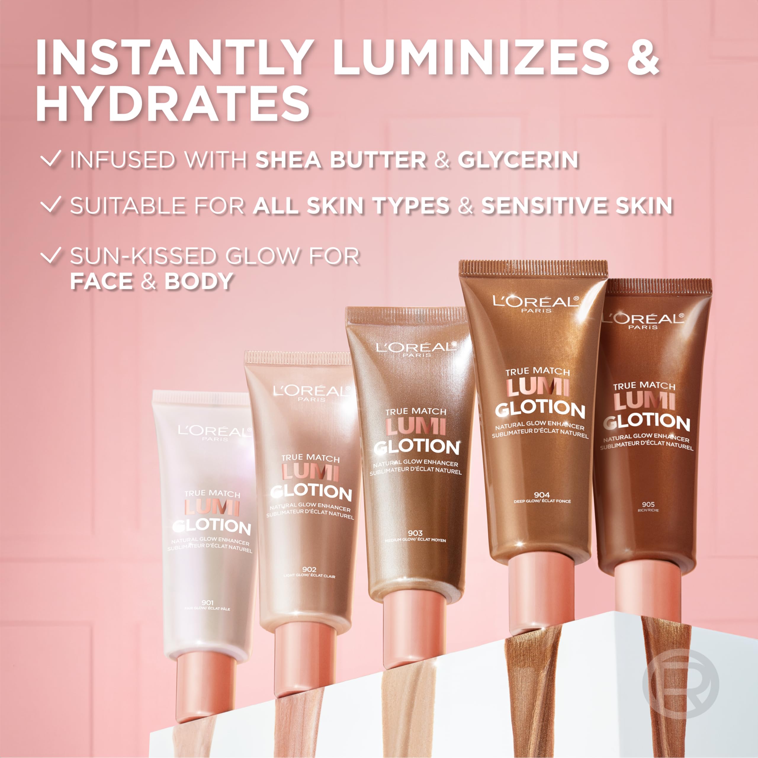 L'Oreal Paris Makeup True Match Lumi Glotion, Natural Glow Enhancer, Illuminator Highlighter, Bronzing Drops For a Sun-Kissed Glow, 903 Medium L'Oreal ParisAu supplements