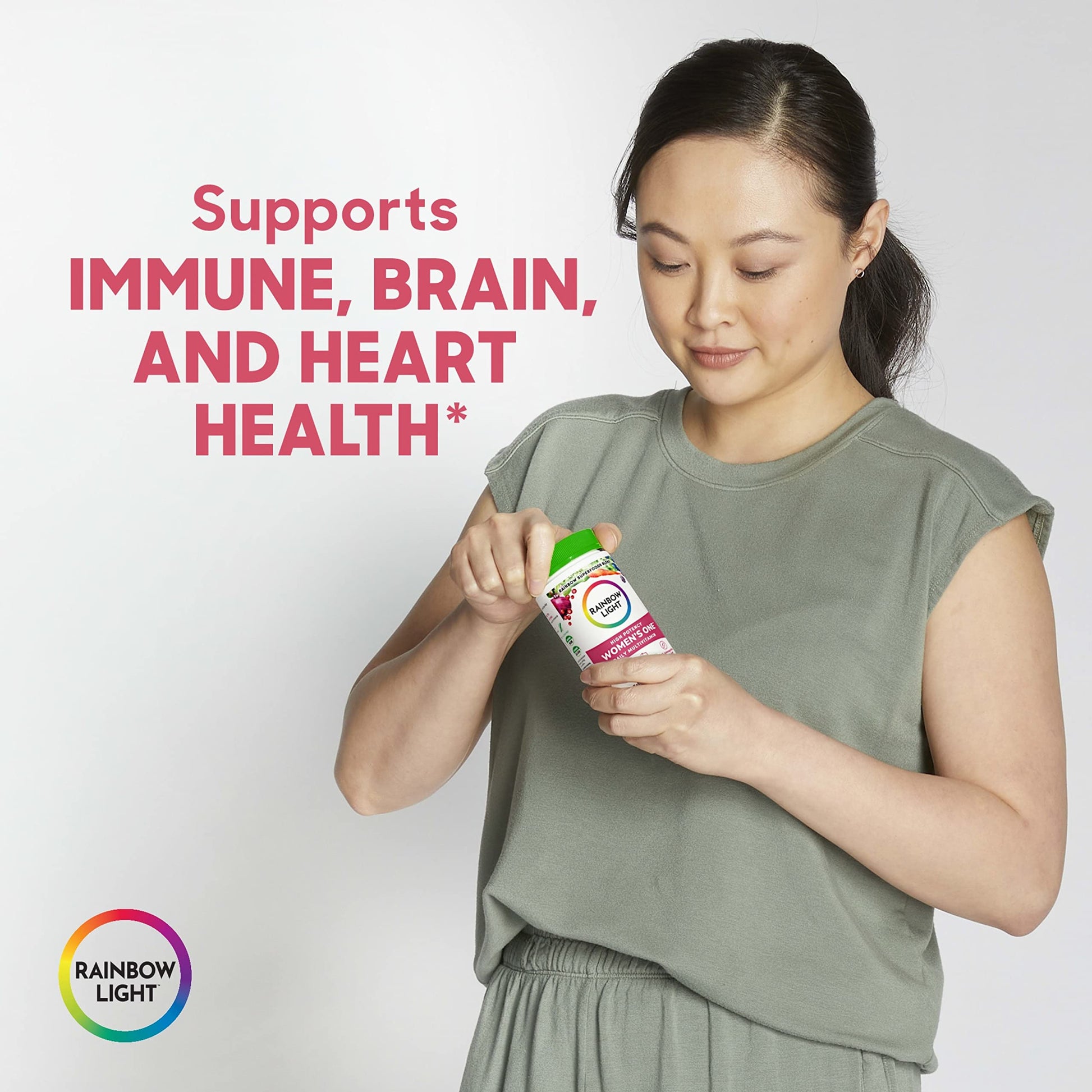 Rainbow Light Womens One High-Potency Daily Multivitamin, Womens Multivitamin Rainbow LightUS supplements
