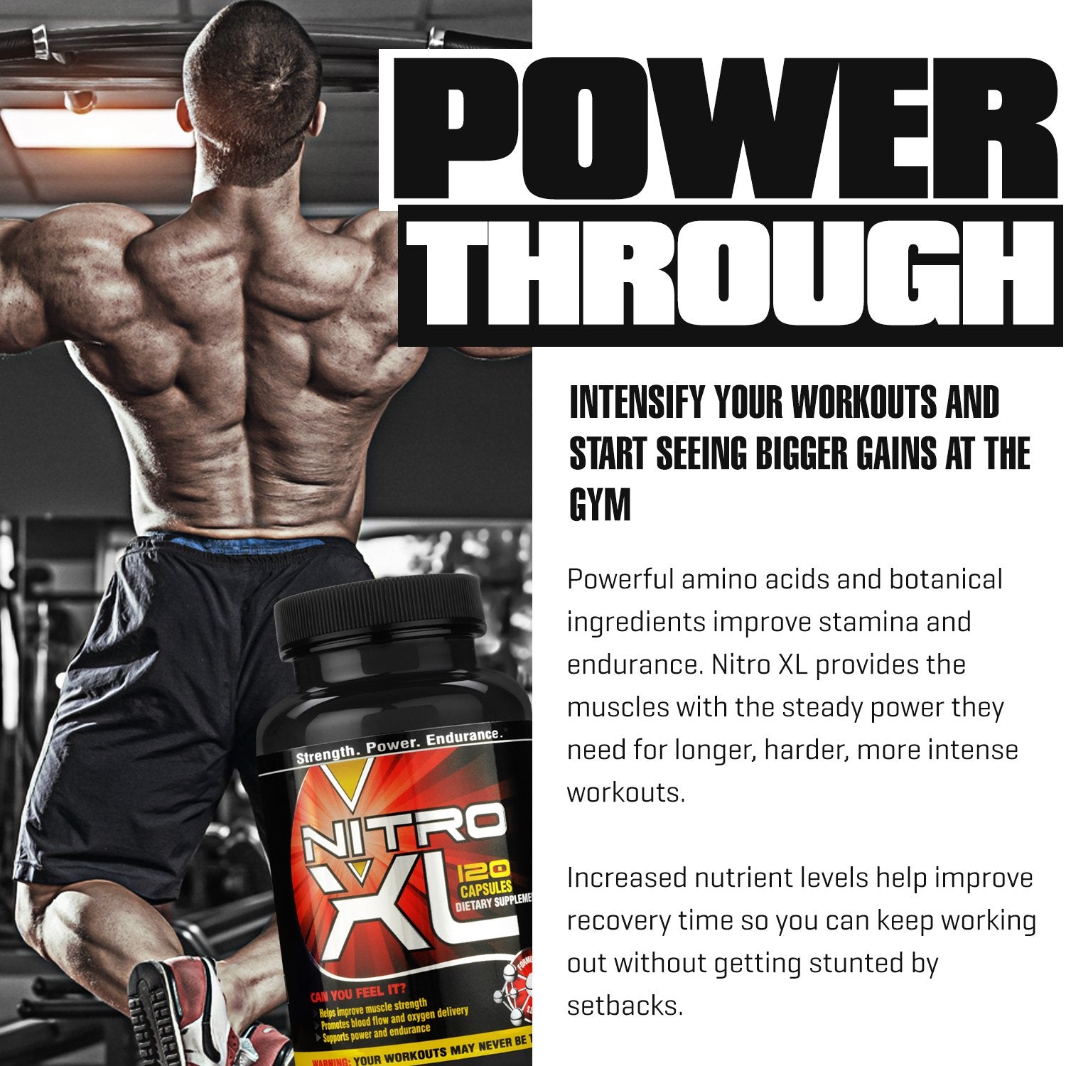 Nitro XL | Nitric Oxide Bodybuilding Supplement – with L-Arginine | Build Muscle Mass Nitro XLAu supplements