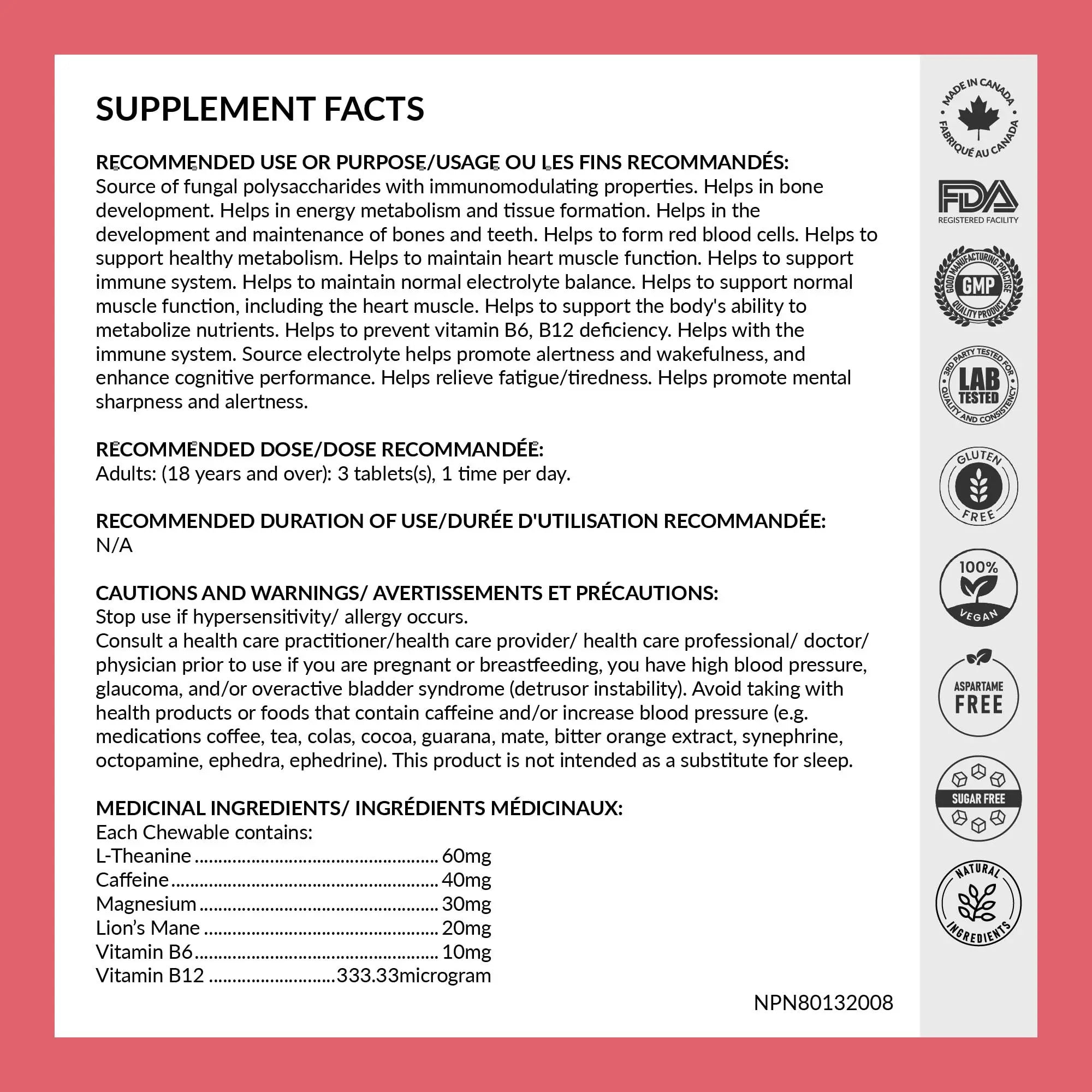 REJUVE+ Focus & Clarity Nootropic Supplement – Brian Boost | L-Theanine, Caffeine, Lion’s Mane, Magnesium, Vitamin B6 & B12 | Brain Support, Memory, Focus & Energy | Mint Flavor (30 Chewables) (1) REJUVE+nz supplements