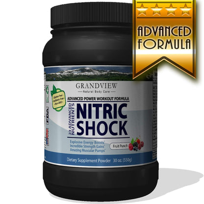 N Shock- Pre Workout Powder, x10 Strength, 44 Servings, (Fruit Punch) Boost Energy Grandview Natural Body CareUS supplements