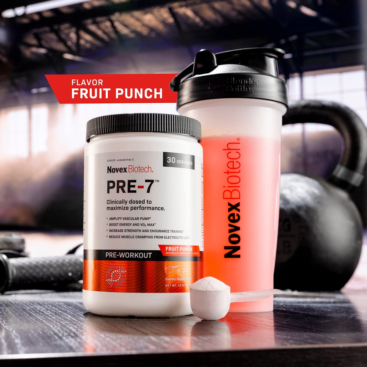 Novex Biotech PRE-7 Pre-Workout Powder – Best preworkout for Men - Boost Energy Novex BiotechUS supplements