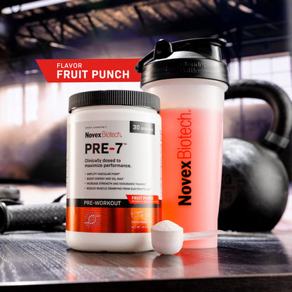 Novex Biotech PRE-7 Pre-Workout Powder – Best preworkout for Men - Boost Energy Novex BiotechUS supplements