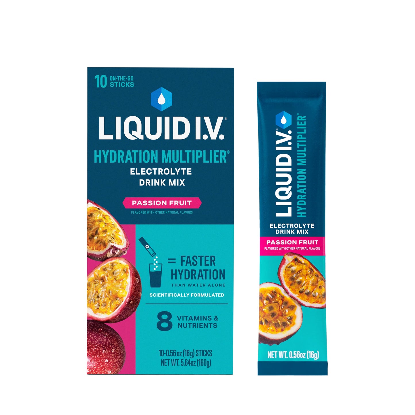 Liquid I.V.® Hydration Multiplier - Passion Fruit | Electrolyte Powder Drink Mix | 1 Pack (10 Servings) Liquid I.V.US supplements