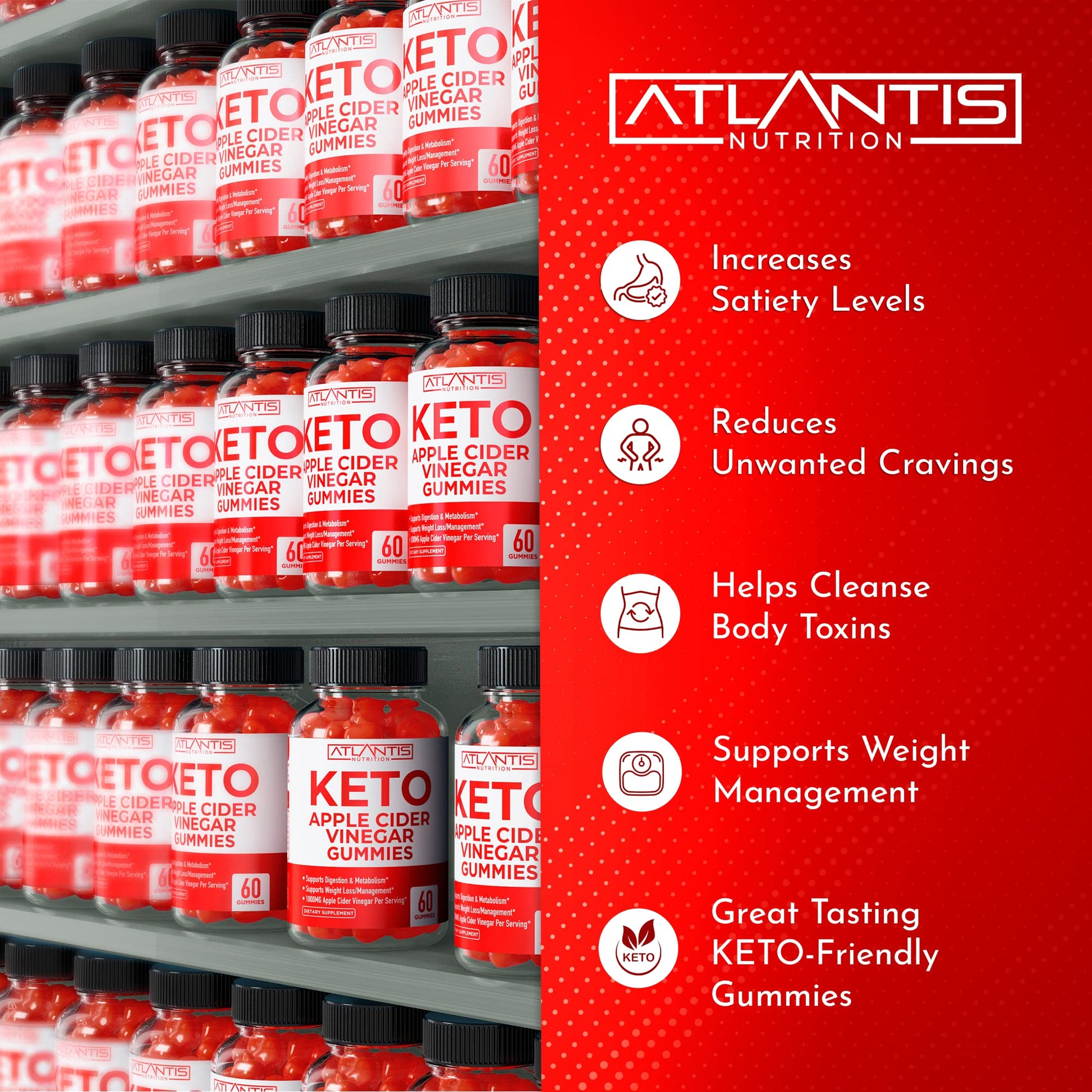 Keto ACV Gummies for Weight Loss - Apple Cider Vinegar Keto ACV Gummies Formulated Atlantis NutritionAu supplements
