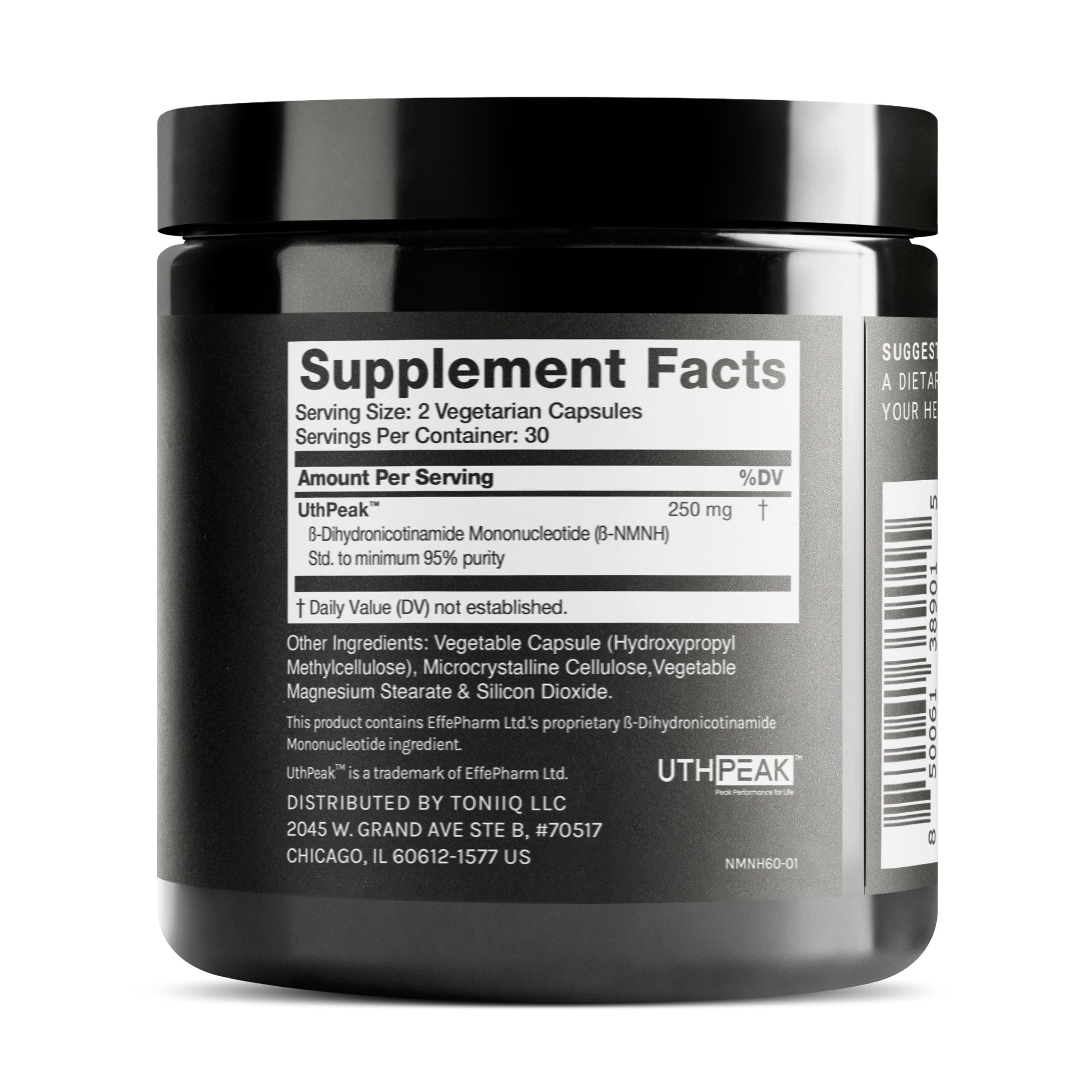 Toniiq NMNH Supplement – Clinically Studied UthPeak™ – 95% Highly Purified & Third-Party Tested for NAD+ & Healthy Aging Support ToniiqAu supplements