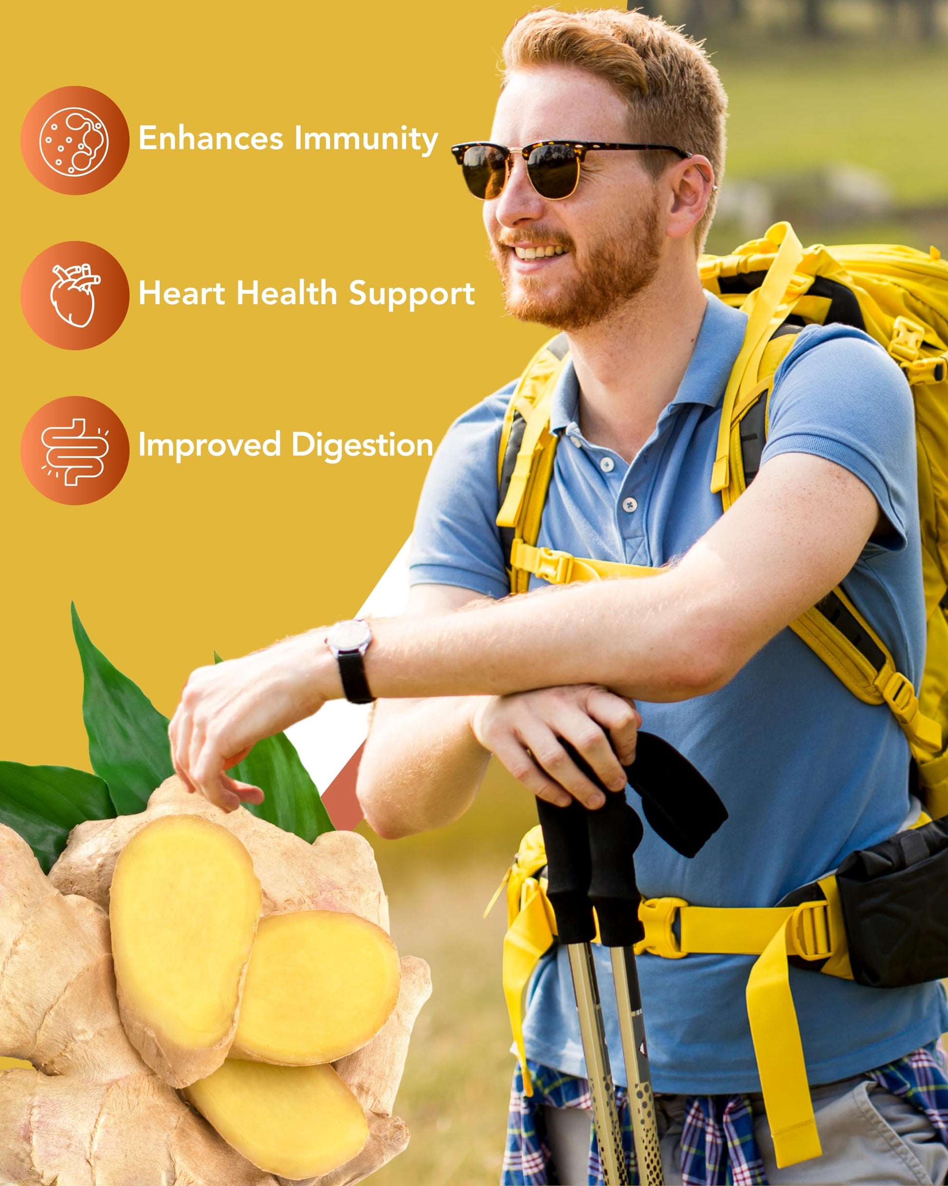 Organic Turmeric & Ginger Capsules - Turmeric Curcumin with Ginger & BioPerine, 95% Curcuminoids - Joint, Digestion, Immunity Support, Black Pepper Extract for Increased Absorption CogniTuneAu supplements