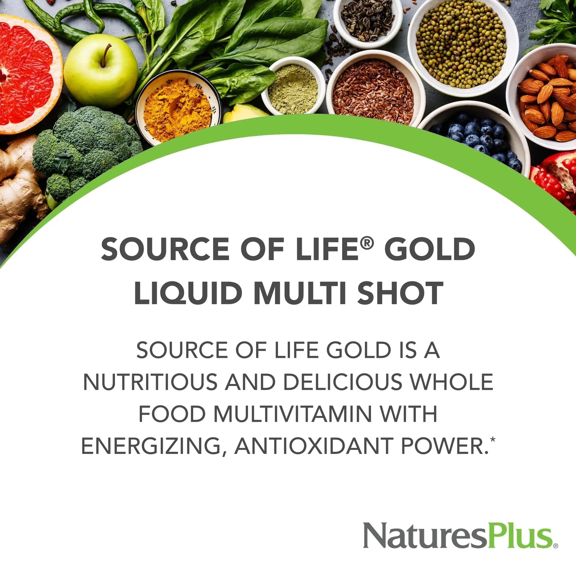 NaturesPlus Source of Life Gold Liquid Multi Shot - 1 fl oz, Case of 12 - Tropical Fruit Flavor - Provides Nutrients from 100+ Fruits and Vegetables - 12 Servings NaturesPlusAu supplements