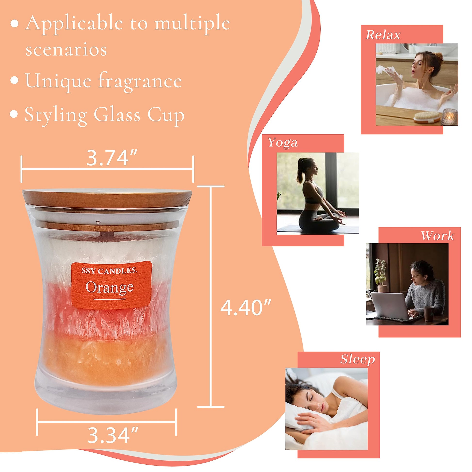 Citrus Jar Aromatherapy Candle Scented Candle Handmade Soy Candles Wood Candles Wick Fragrance SEUCRWAXAu supplements