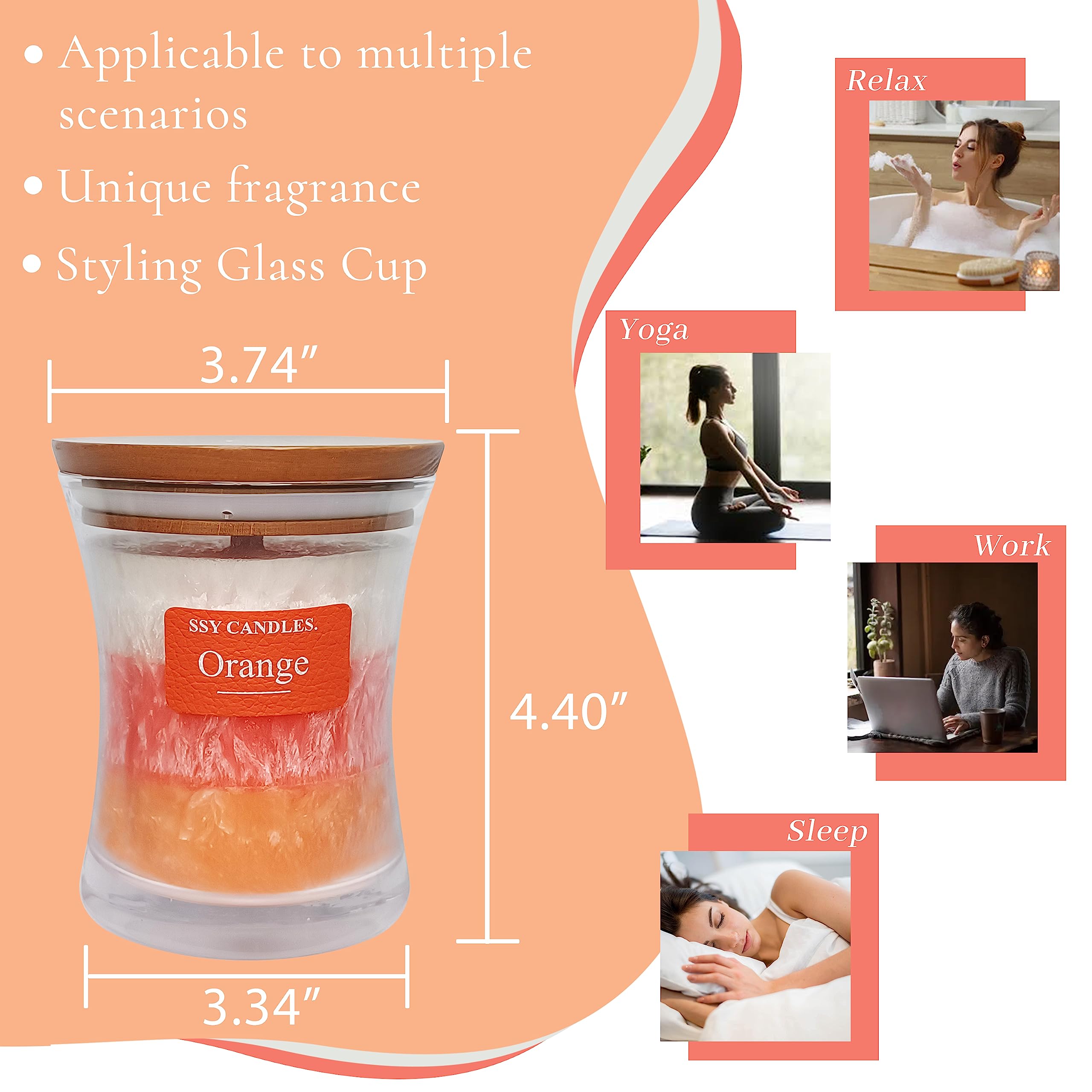 Citrus Jar Aromatherapy Candle Scented Candle Handmade Soy Candles Wood Candles Wick Fragrance SEUCRWAXAu supplements