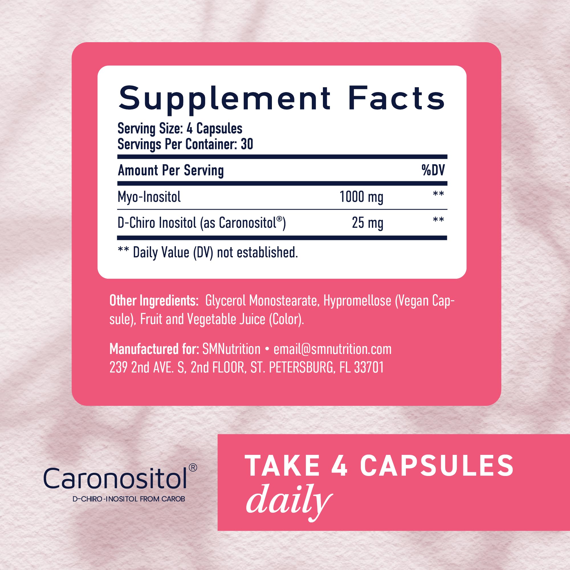 Myo-Inositol & D-Chiro Inositol for Hormone Balance for Women | Microbeadlets to Regulate Menstrual Cycle & Support Ovarian Health | 40:1 Ratio Myo & D Chiro | Non-GMO | 120 Ct (1 Month Supply) SMNutritionAu supplements