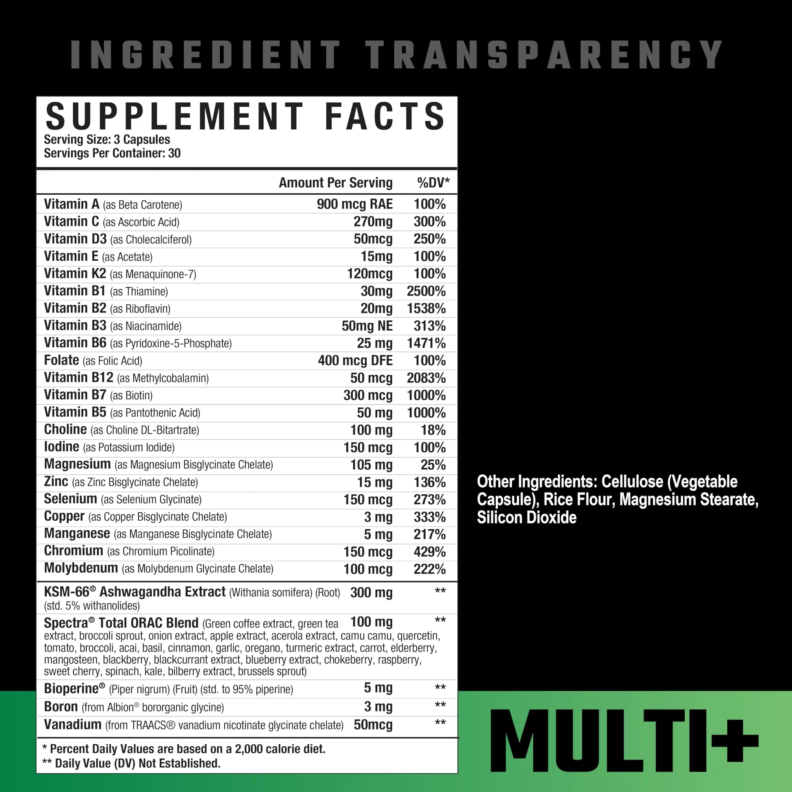 Axe & Sledge Multi Plus Multivitamin | 24 Bioavailable Vitamins & Minerals, Ashwagandha | Multivitamin for Women and Men Axe & SledgeAu supplements