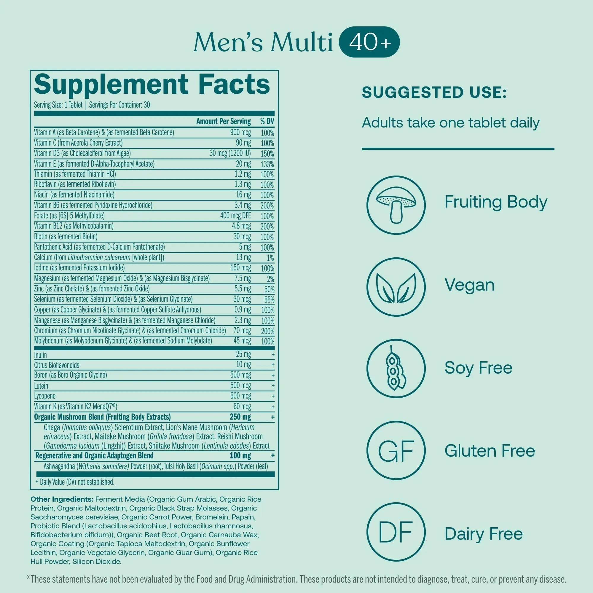 True Grace One Daily Men's Multivitamin 40+ (30 Vegan Tablets) + One Daily Women’s Multivitamin 40+ (30 Vegan Tablets) True GraceAu supplements
