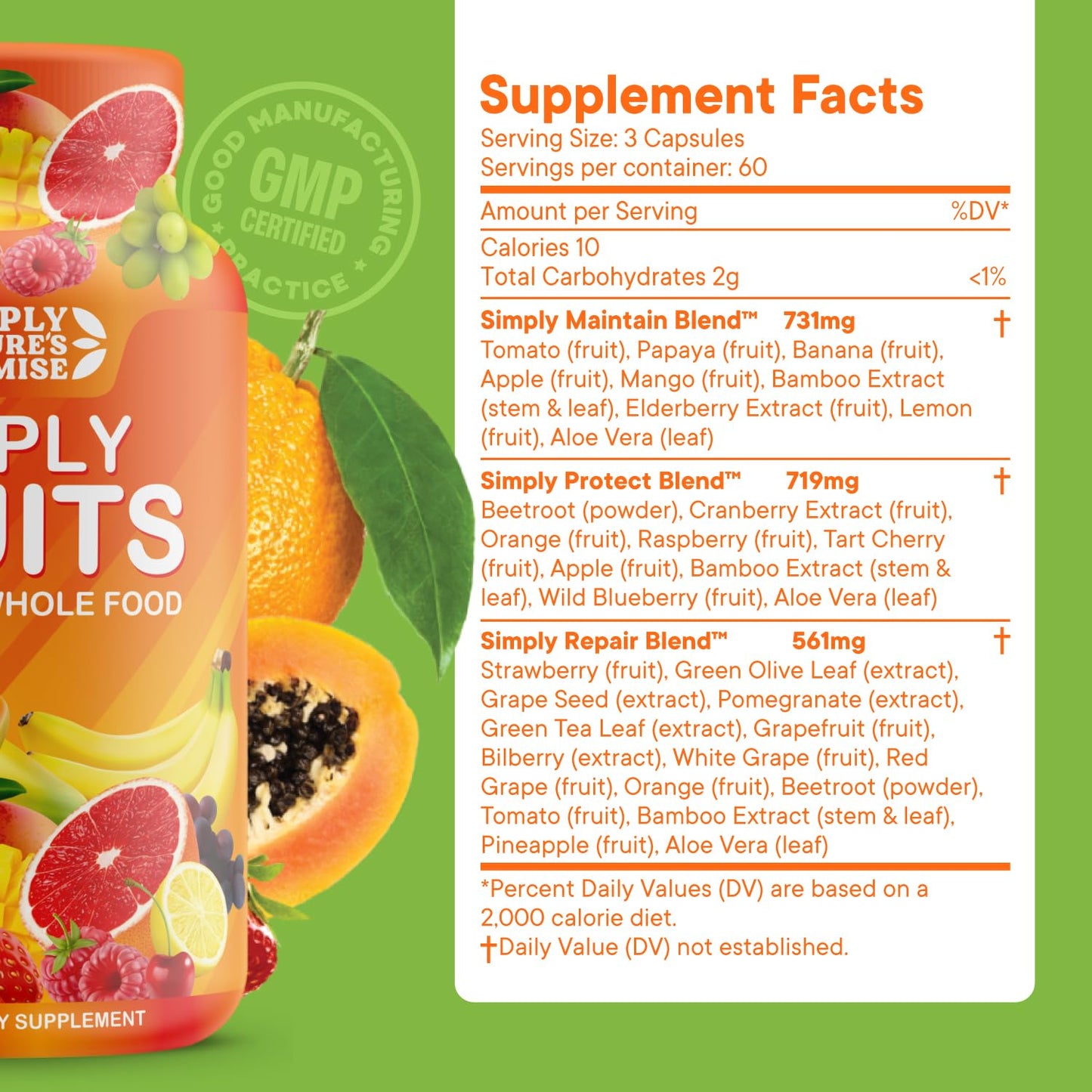 Simply Nature's Promise - Packed with Over 40 Different Fruits & Vegetables Simply Nature's PromiseUS supplements