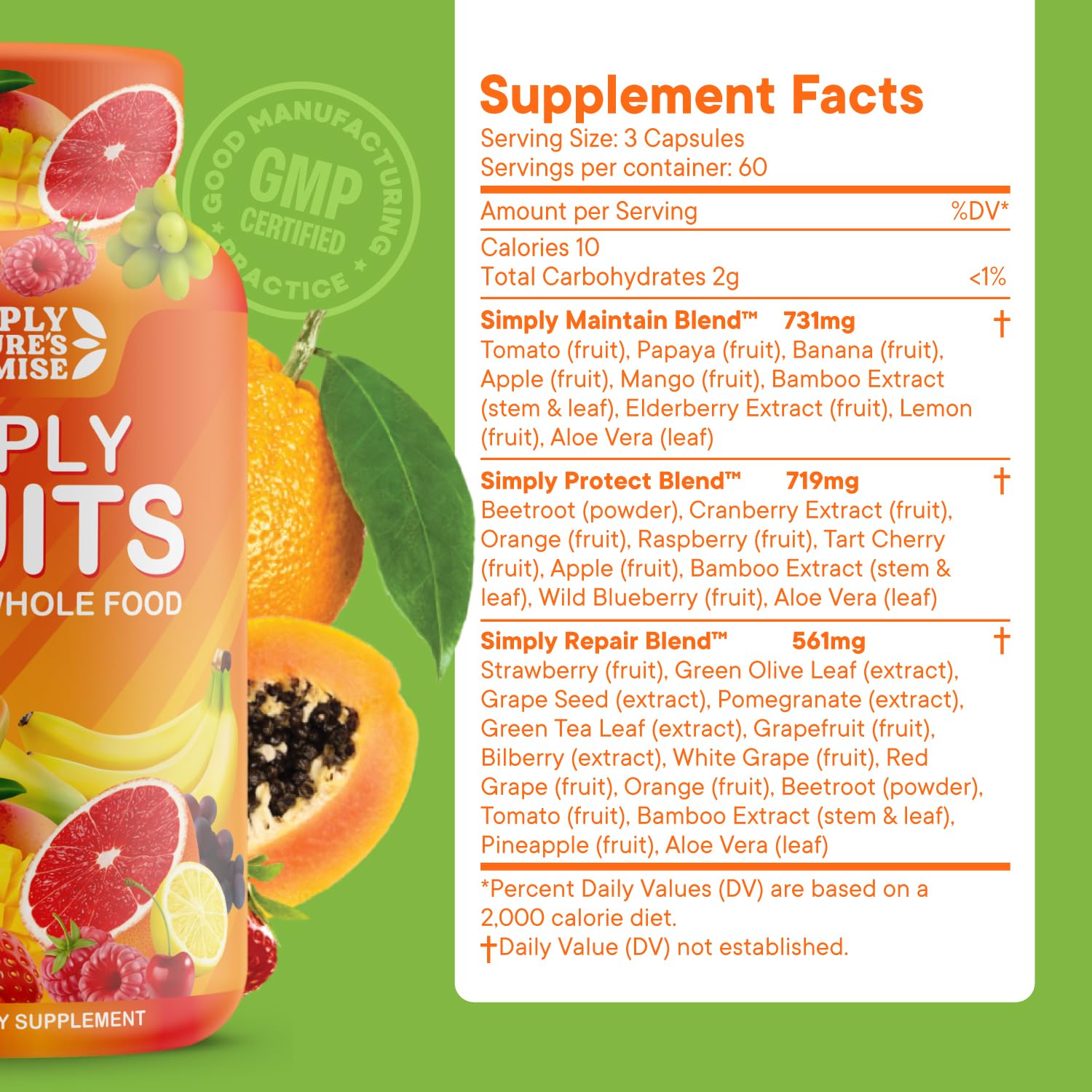Simply Nature's Promise - Packed with Over 40 Different Fruits & Vegetables Simply Nature's PromiseUS supplements